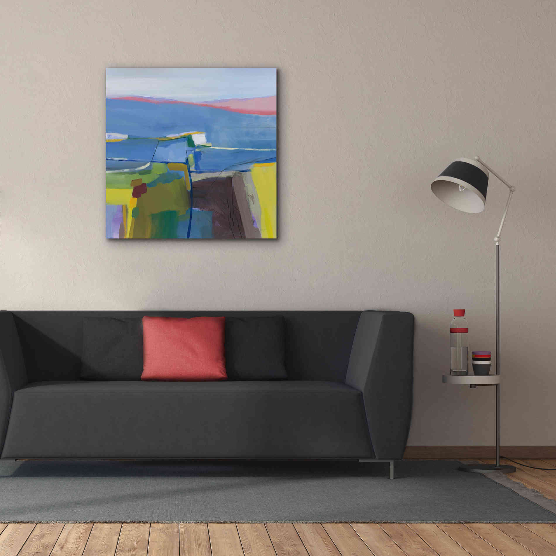 'Hill Side' by Jo Maye, Canvas Wall Art,37 x 37