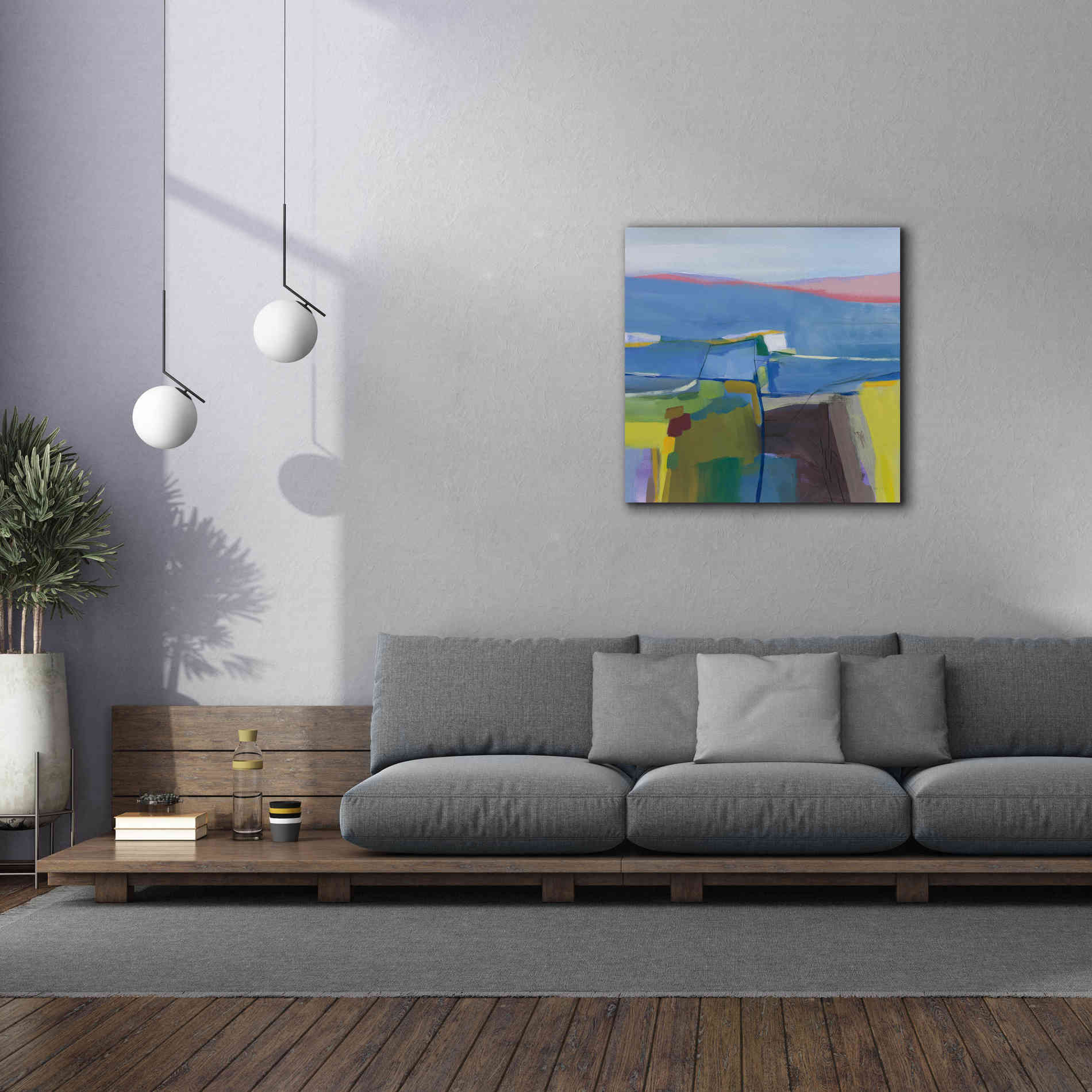 'Hill Side' by Jo Maye, Canvas Wall Art,37 x 37