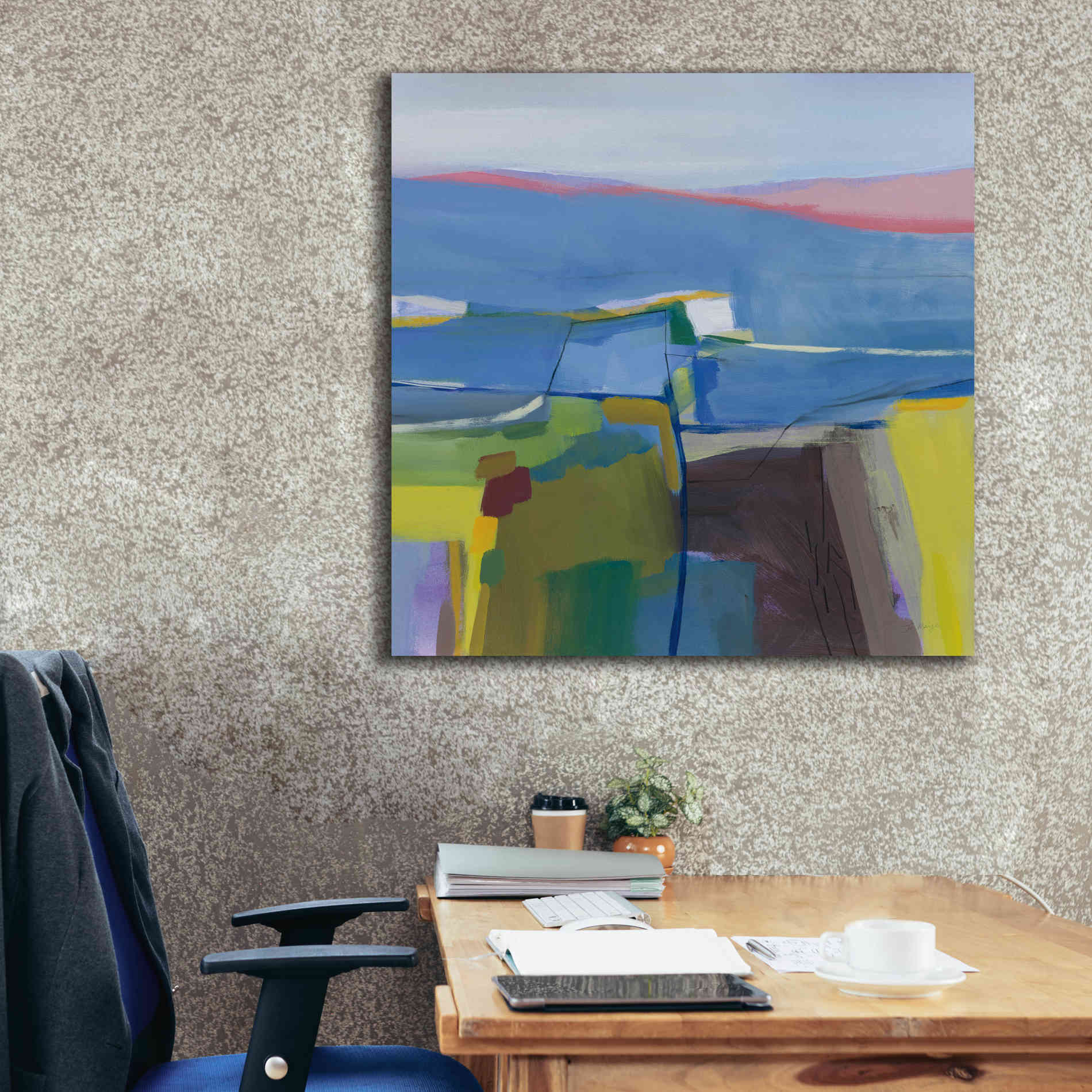 'Hill Side' by Jo Maye, Canvas Wall Art,37 x 37