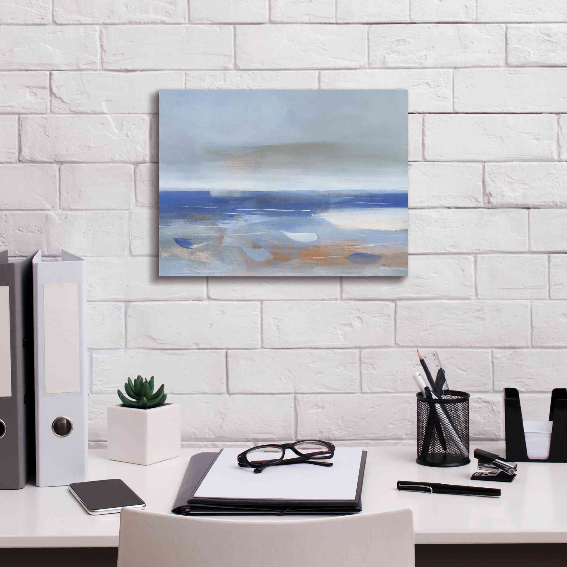 'Calm Sea' by Jo Maye, Canvas Wall Art,16 x 12