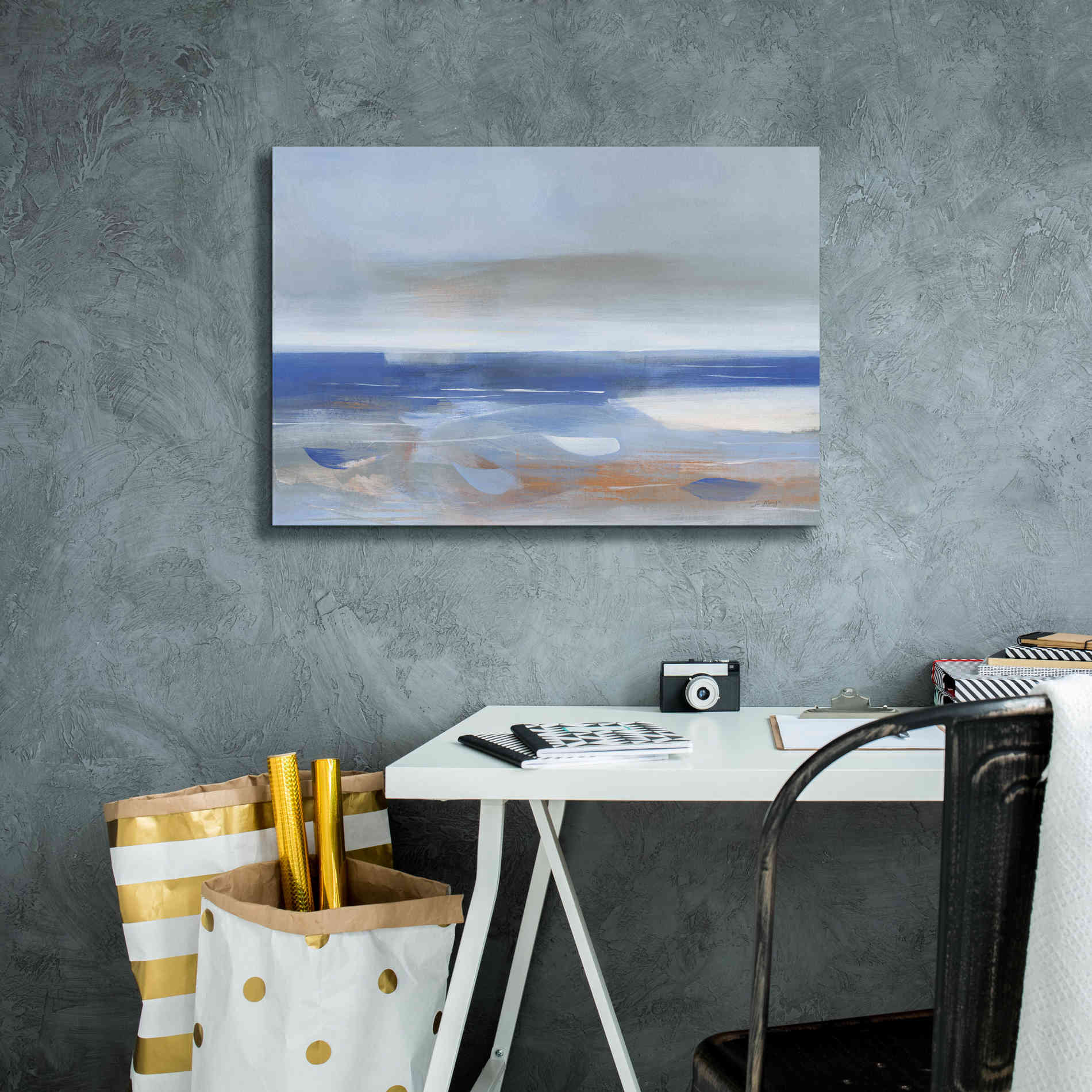'Calm Sea' by Jo Maye, Canvas Wall Art,26 x 18