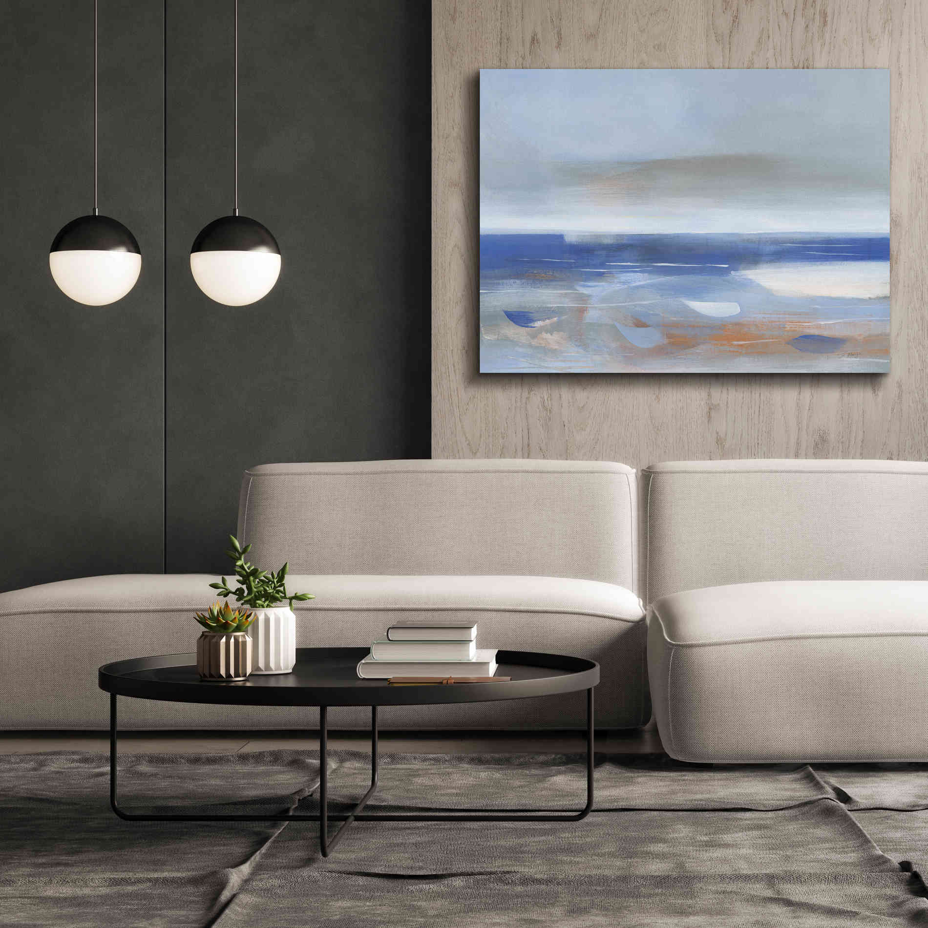 'Calm Sea' by Jo Maye, Canvas Wall Art,54 x 40