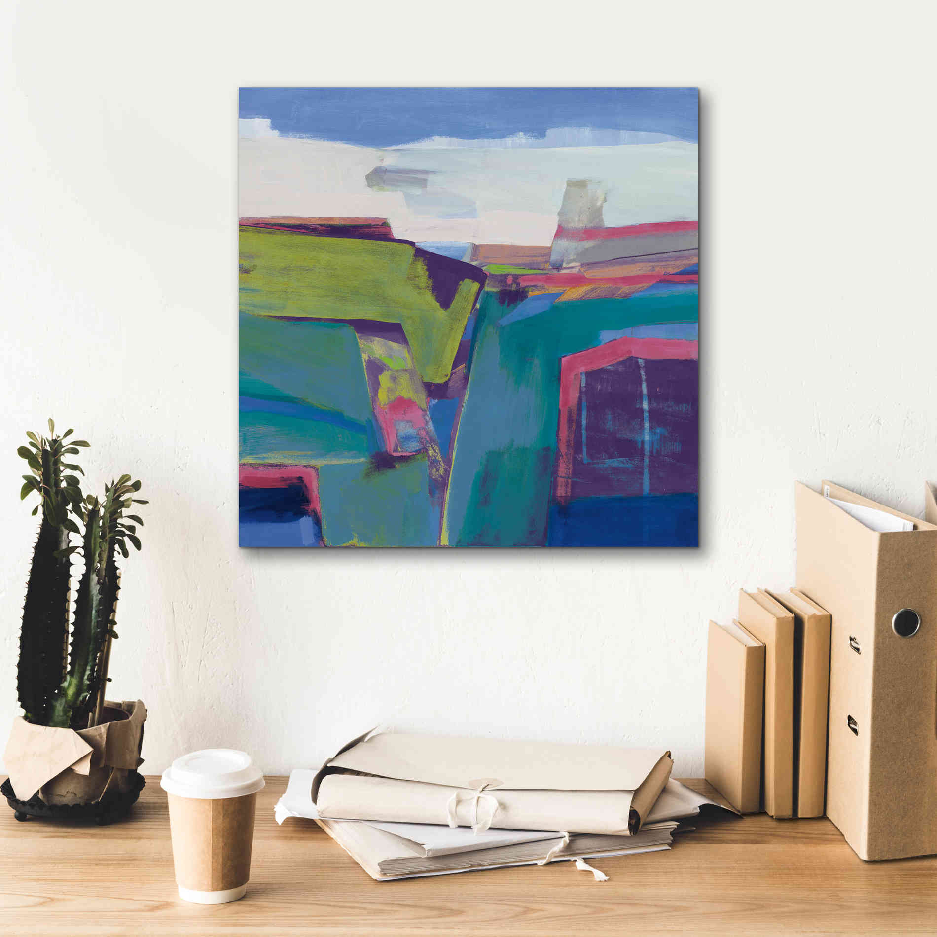 'Clear Day Bright' by Jo Maye, Canvas Wall Art,18 x 18