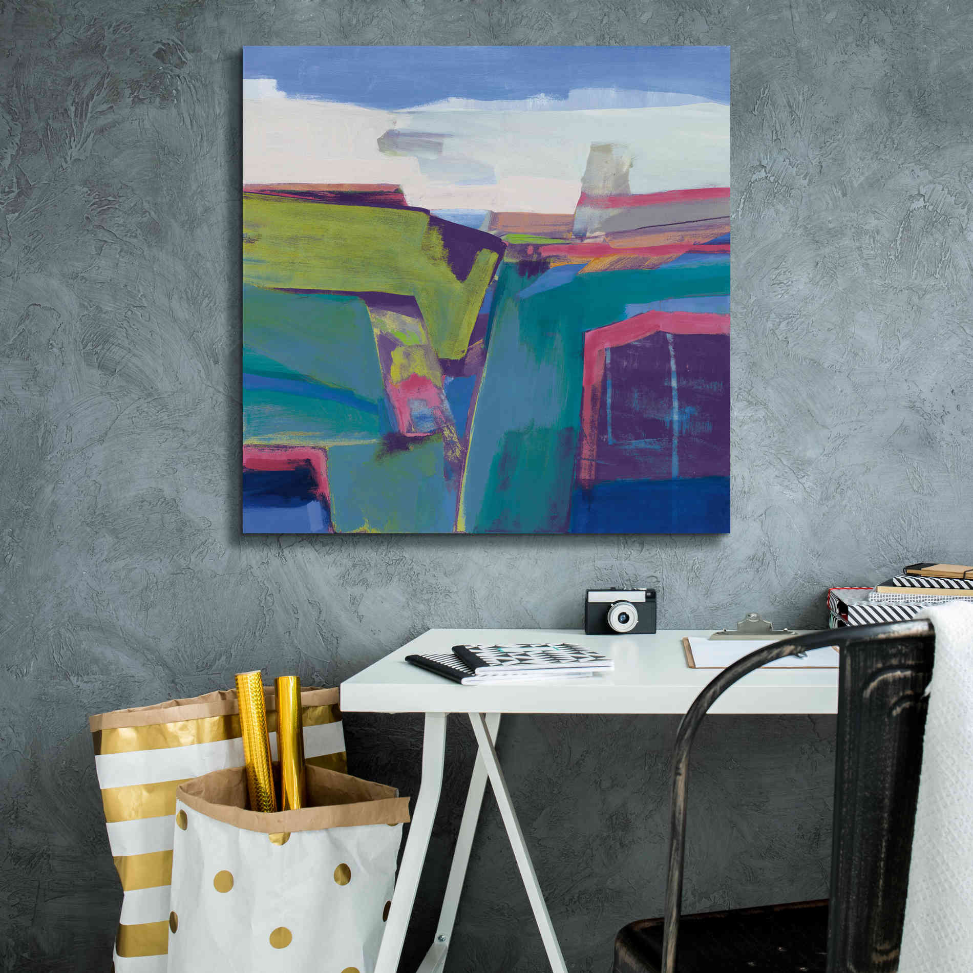 'Clear Day Bright' by Jo Maye, Canvas Wall Art,26 x 26