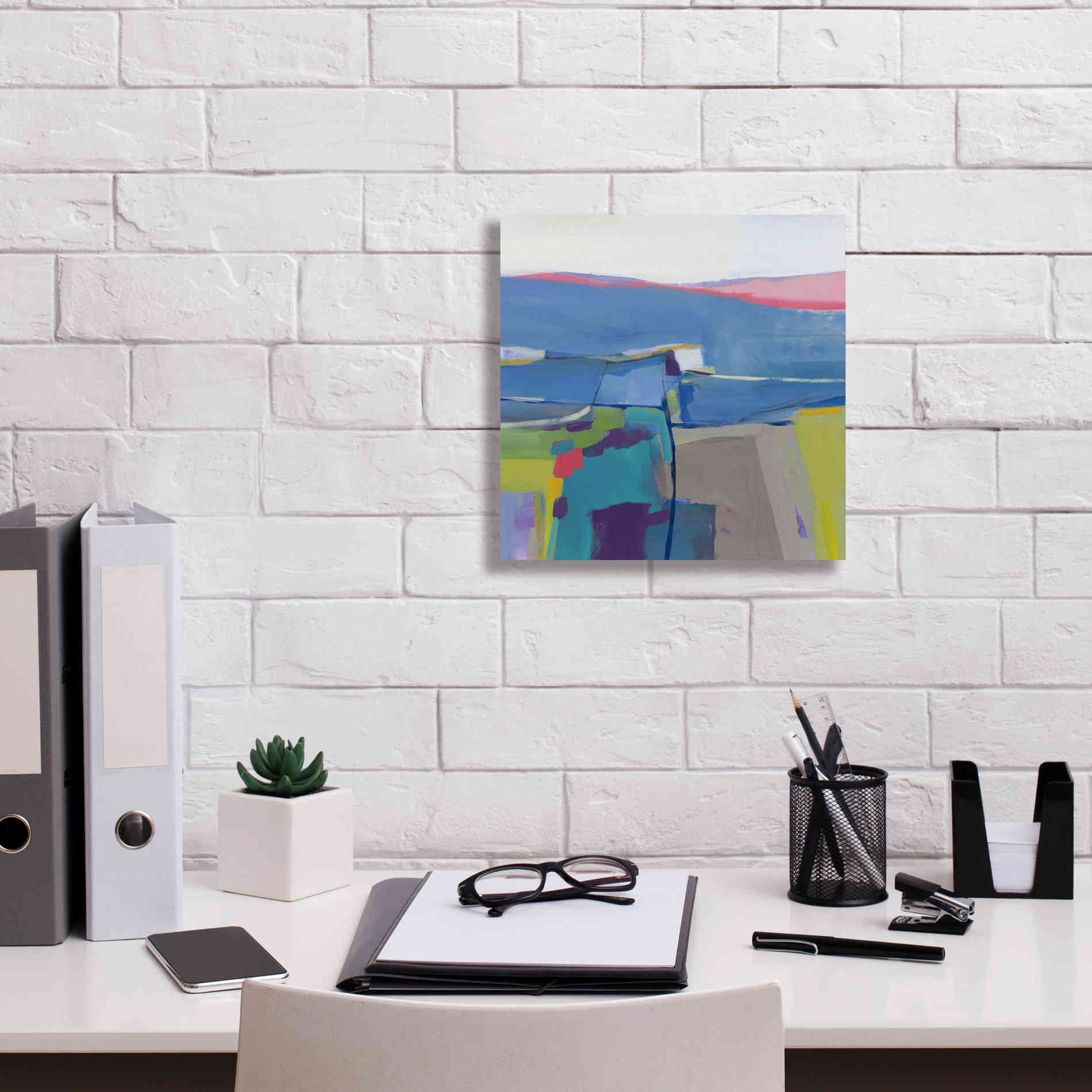'Hill Side Bright' by Jo Maye, Canvas Wall Art,12 x 12