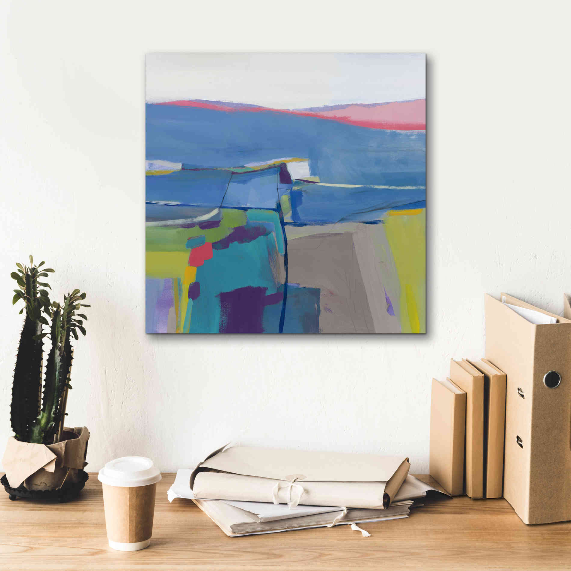 'Hill Side Bright' by Jo Maye, Canvas Wall Art,18 x 18