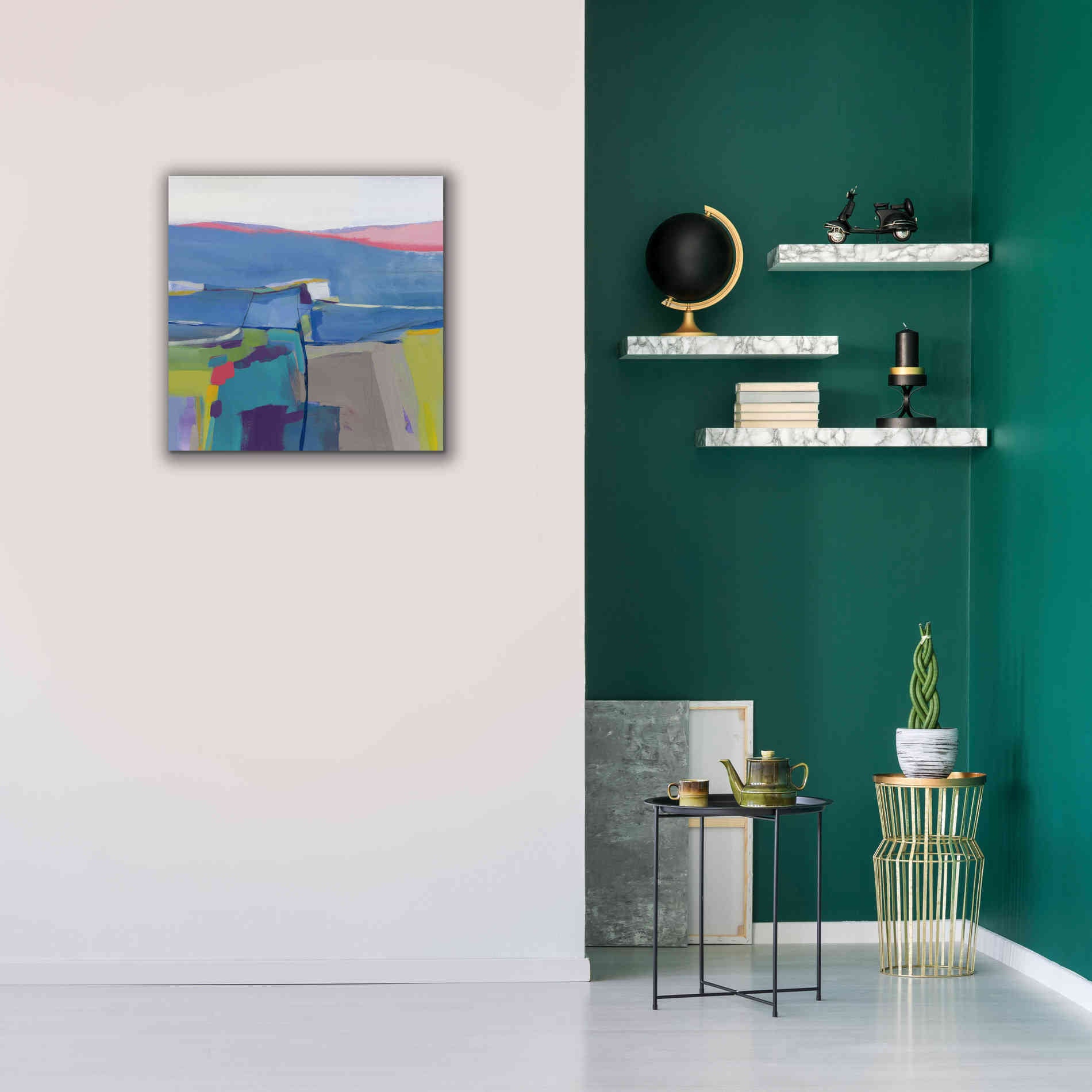 'Hill Side Bright' by Jo Maye, Canvas Wall Art,26 x 26