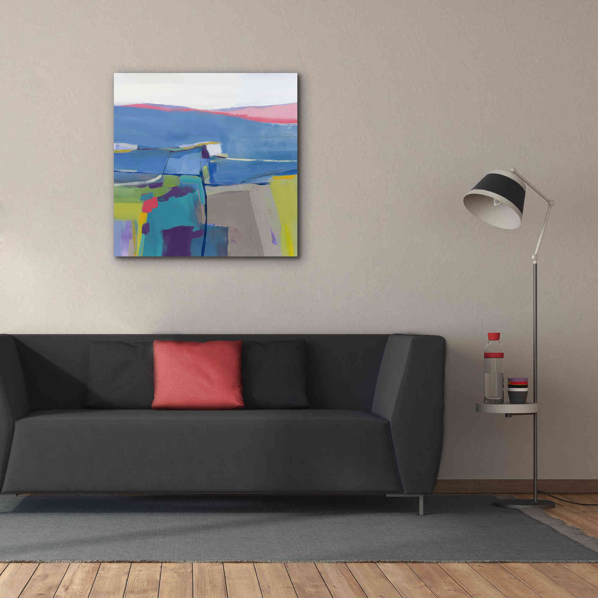 'Hill Side Bright' by Jo Maye, Canvas Wall Art,37 x 37