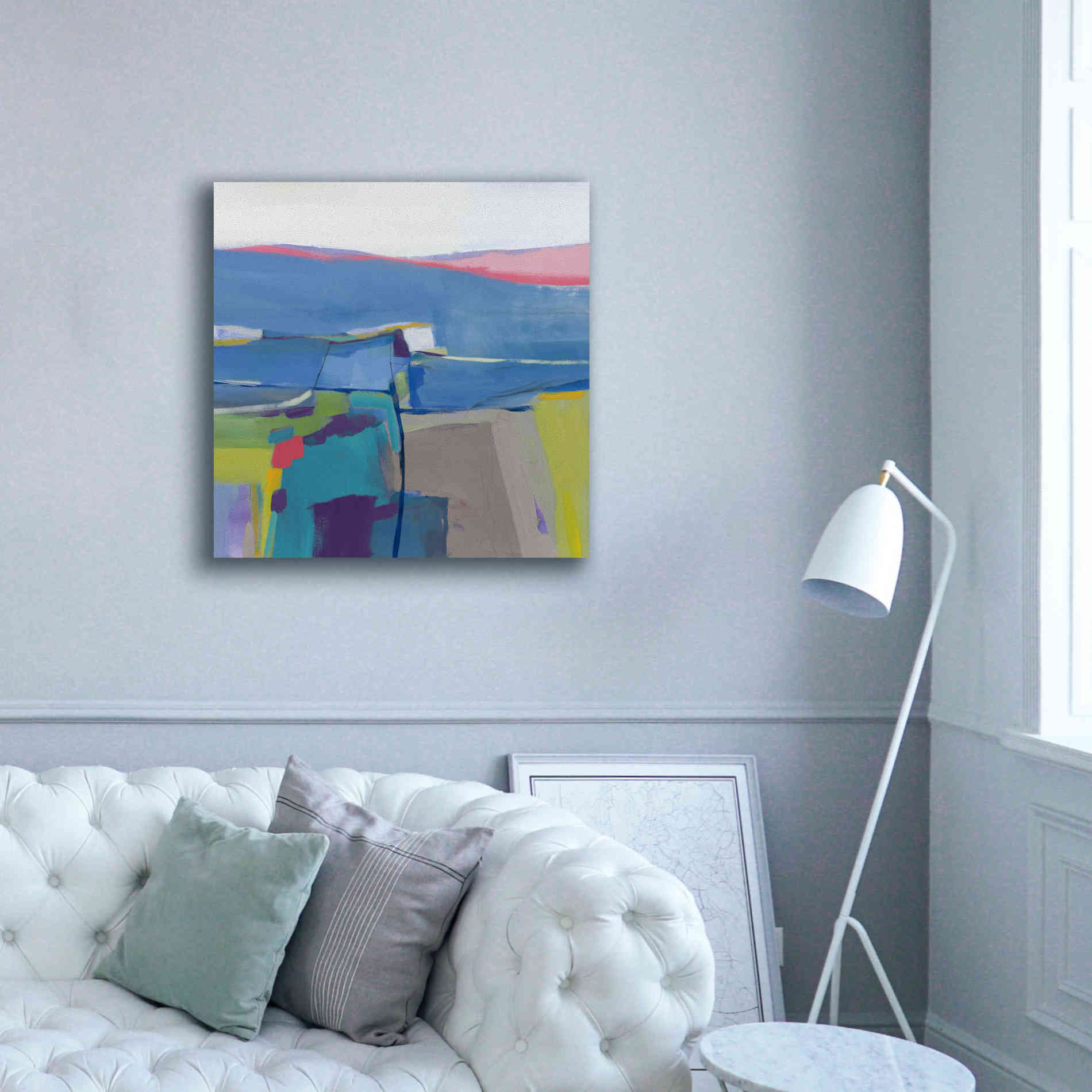 'Hill Side Bright' by Jo Maye, Canvas Wall Art,37 x 37
