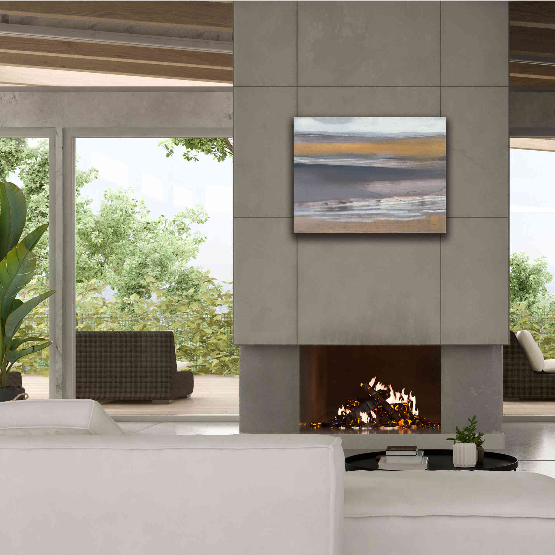 'Misty Morning' by Jo Maye, Canvas Wall Art,34 x 26