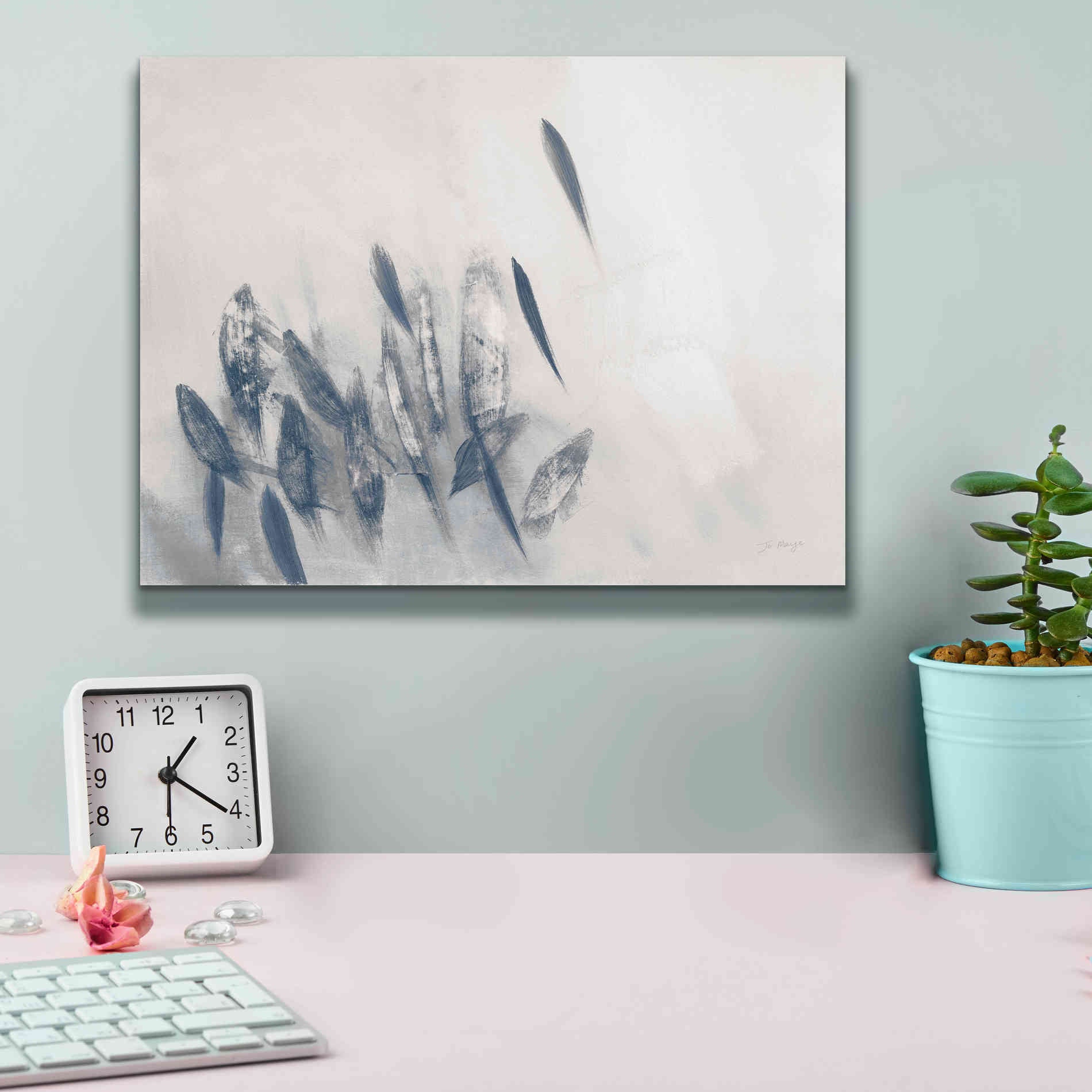'Gently Waving Neutral' by Jo Maye, Canvas Wall Art,16 x 12