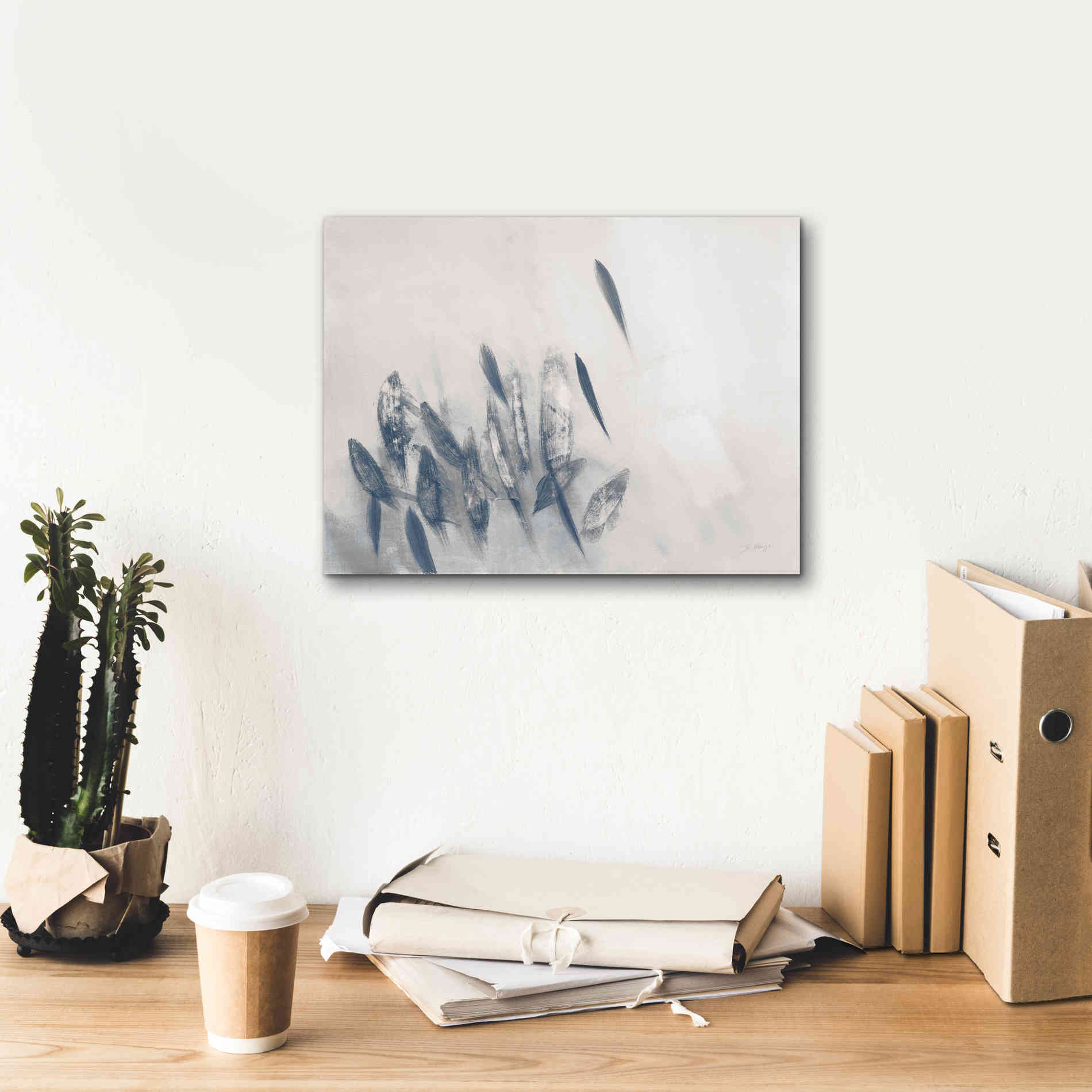 'Gently Waving Neutral' by Jo Maye, Canvas Wall Art,16 x 12