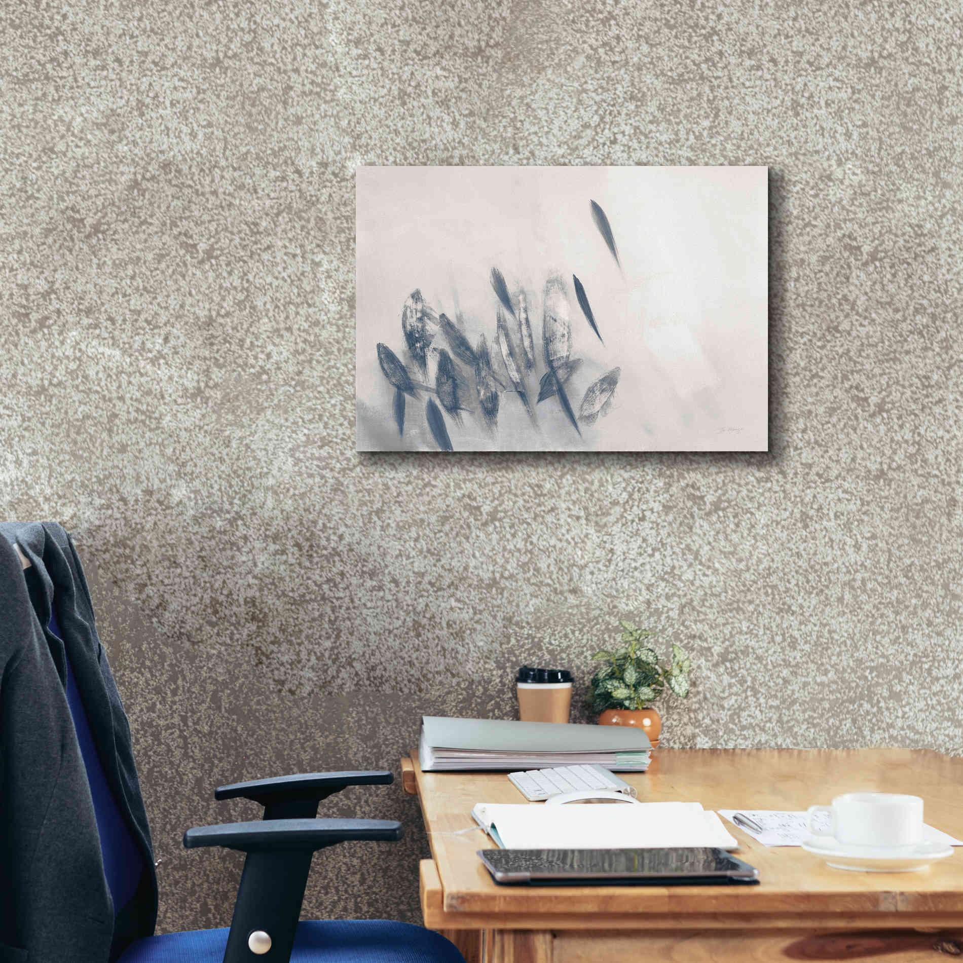 'Gently Waving Neutral' by Jo Maye, Canvas Wall Art,26 x 18