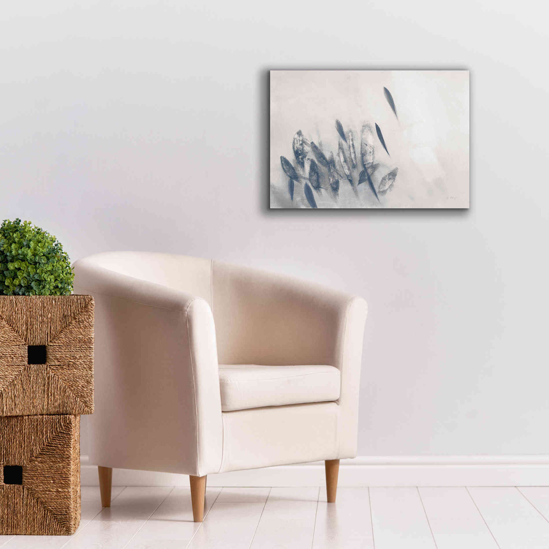 'Gently Waving Neutral' by Jo Maye, Canvas Wall Art,26 x 18