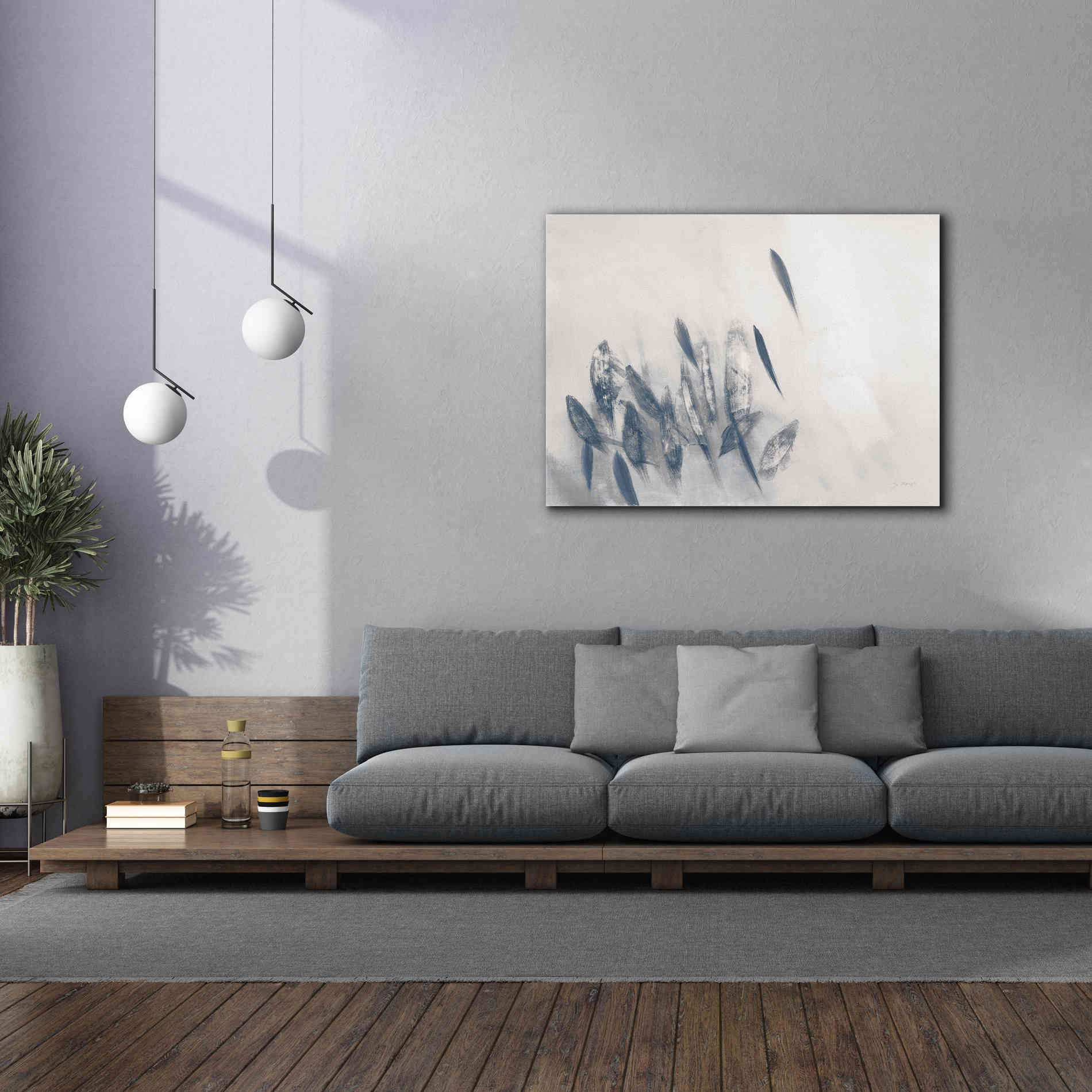 'Gently Waving Neutral' by Jo Maye, Canvas Wall Art,54 x 40