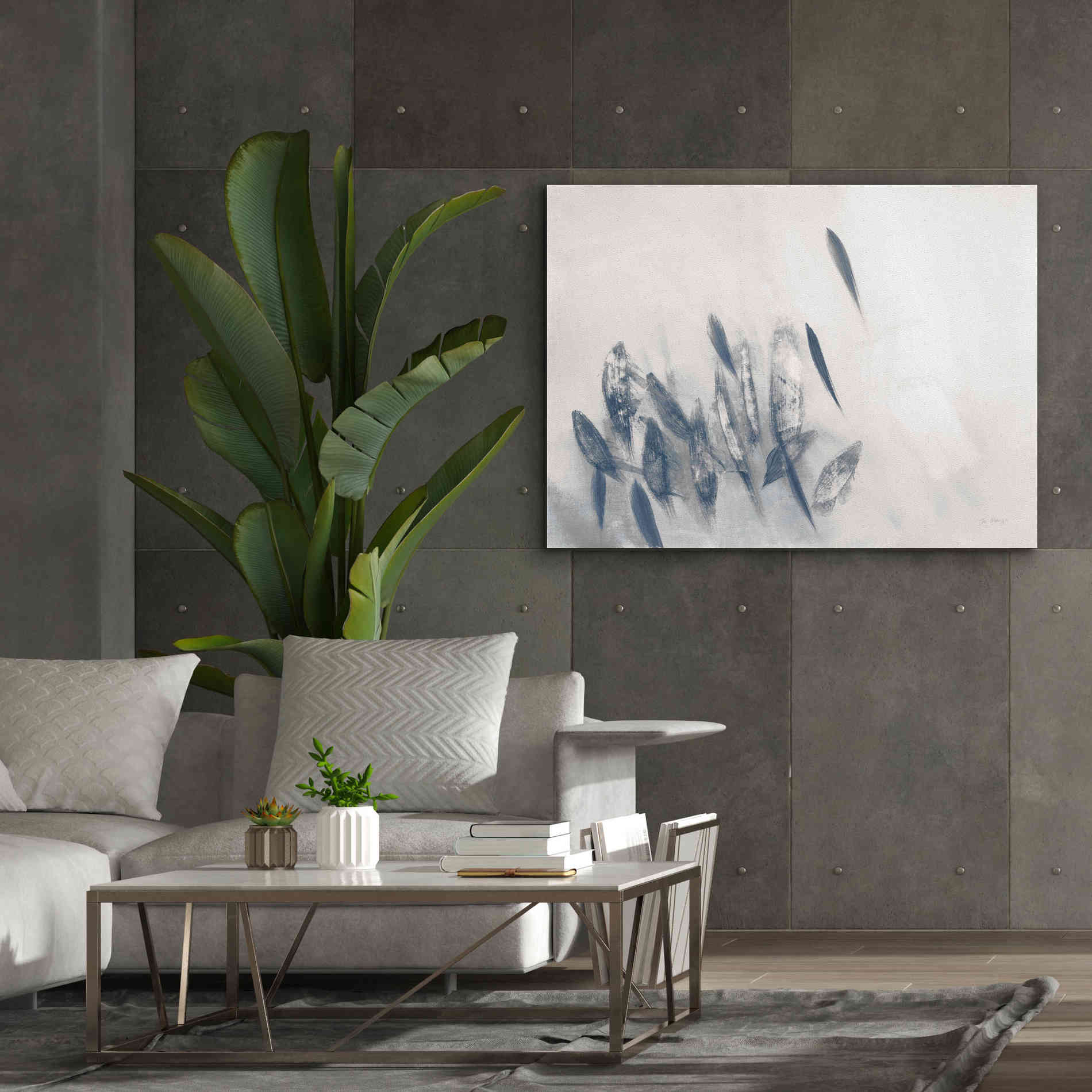 'Gently Waving Neutral' by Jo Maye, Canvas Wall Art,54 x 40