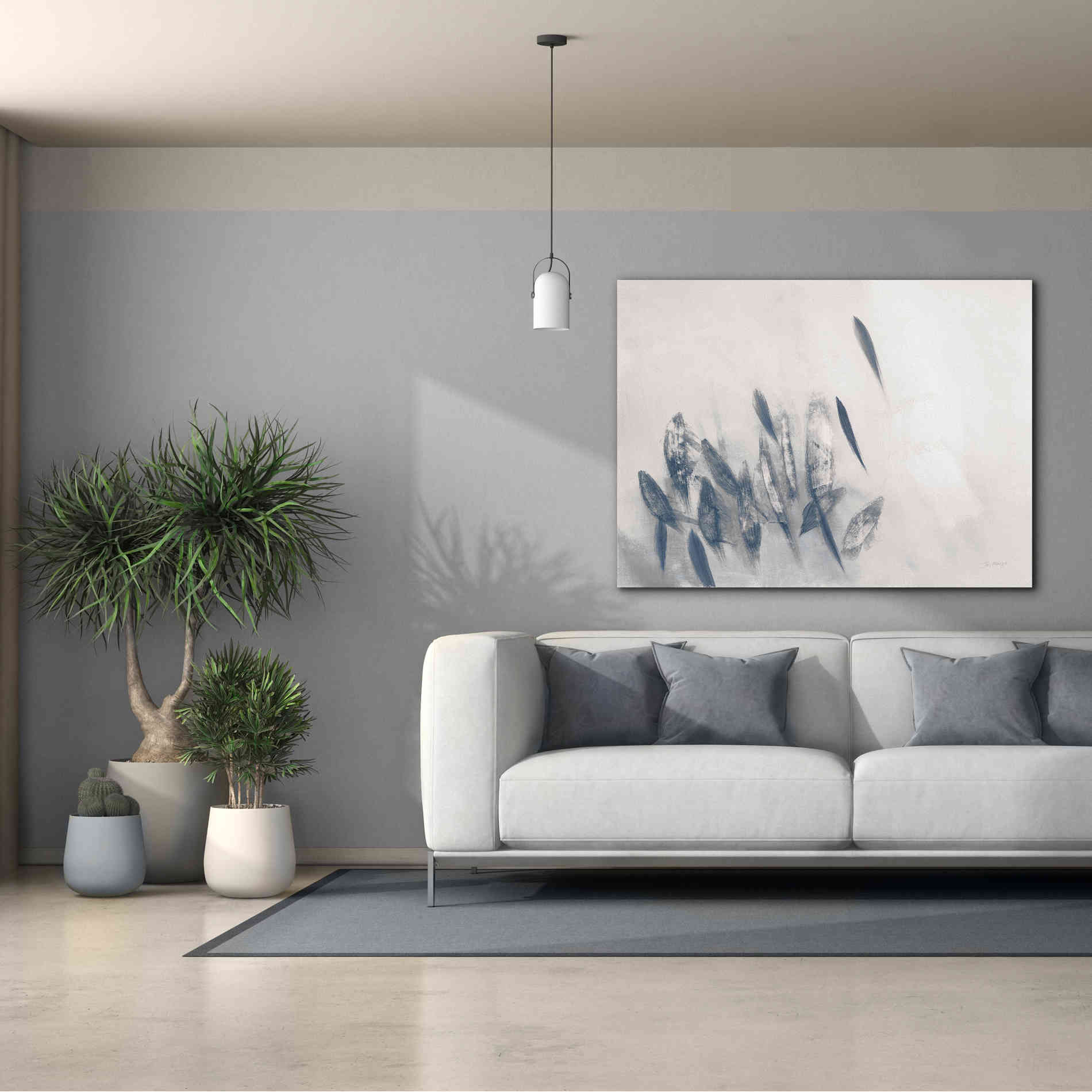 'Gently Waving Neutral' by Jo Maye, Canvas Wall Art,54 x 40