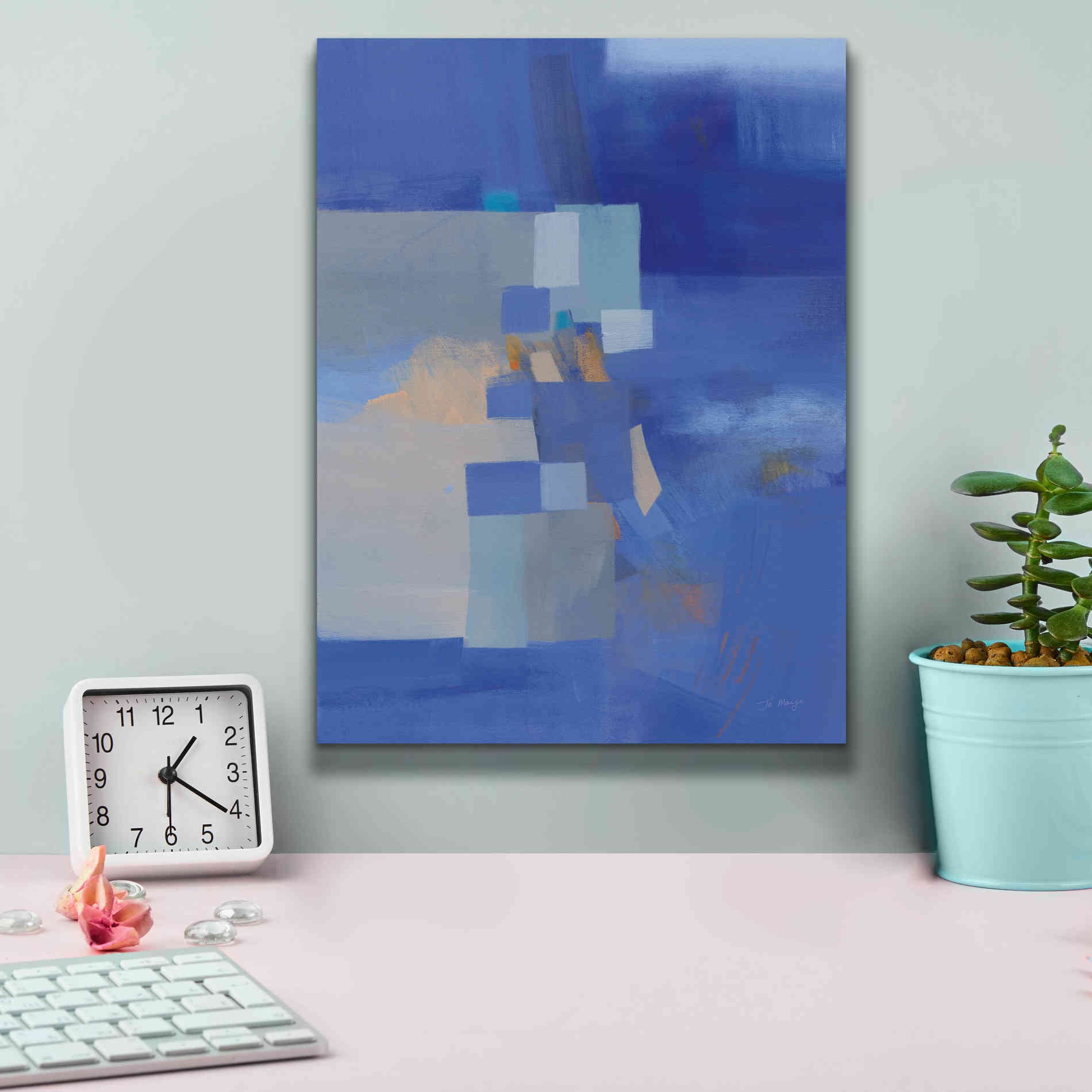'Blue Dawn' by Jo Maye, Canvas Wall Art,12 x 16