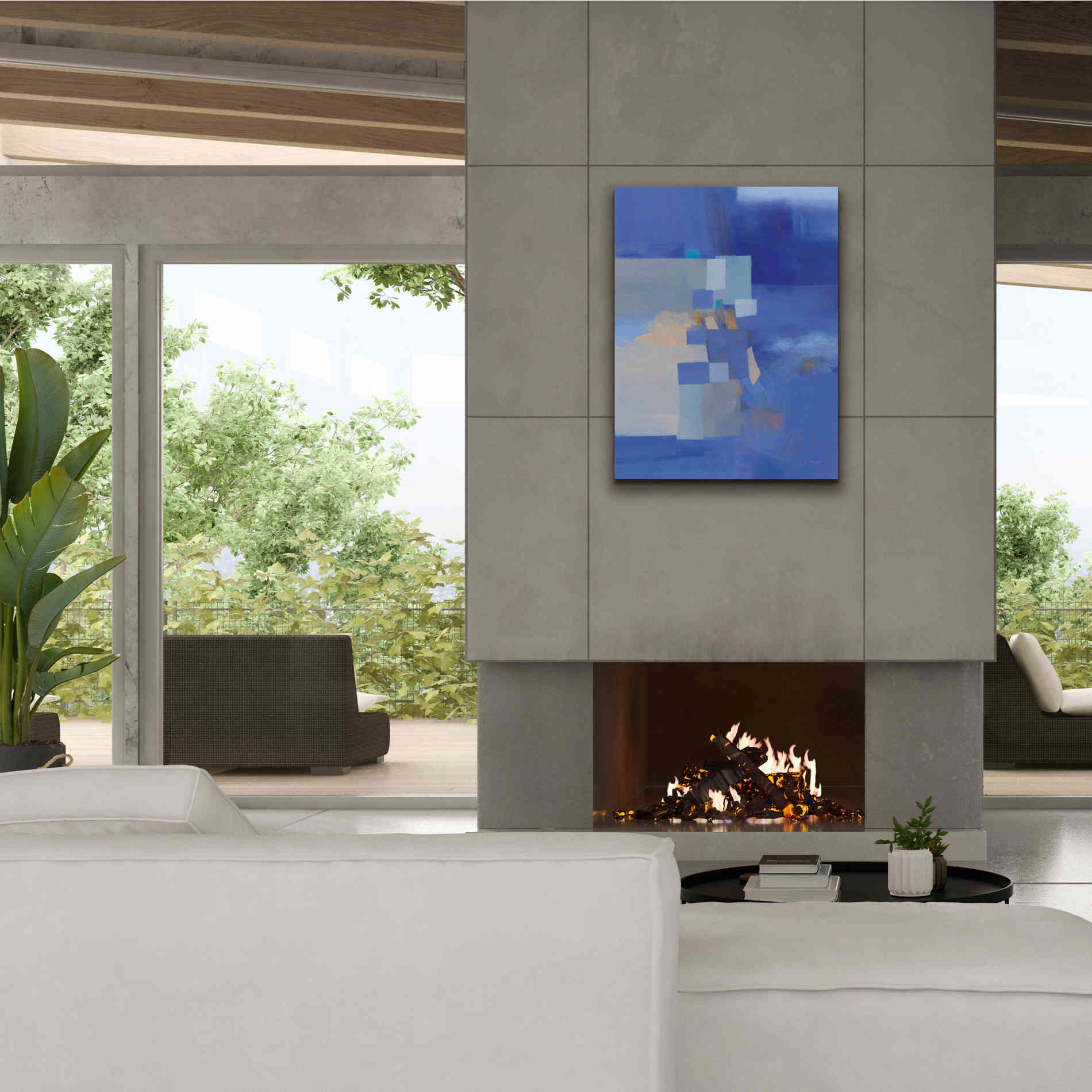 'Blue Dawn' by Jo Maye, Canvas Wall Art,26 x 34