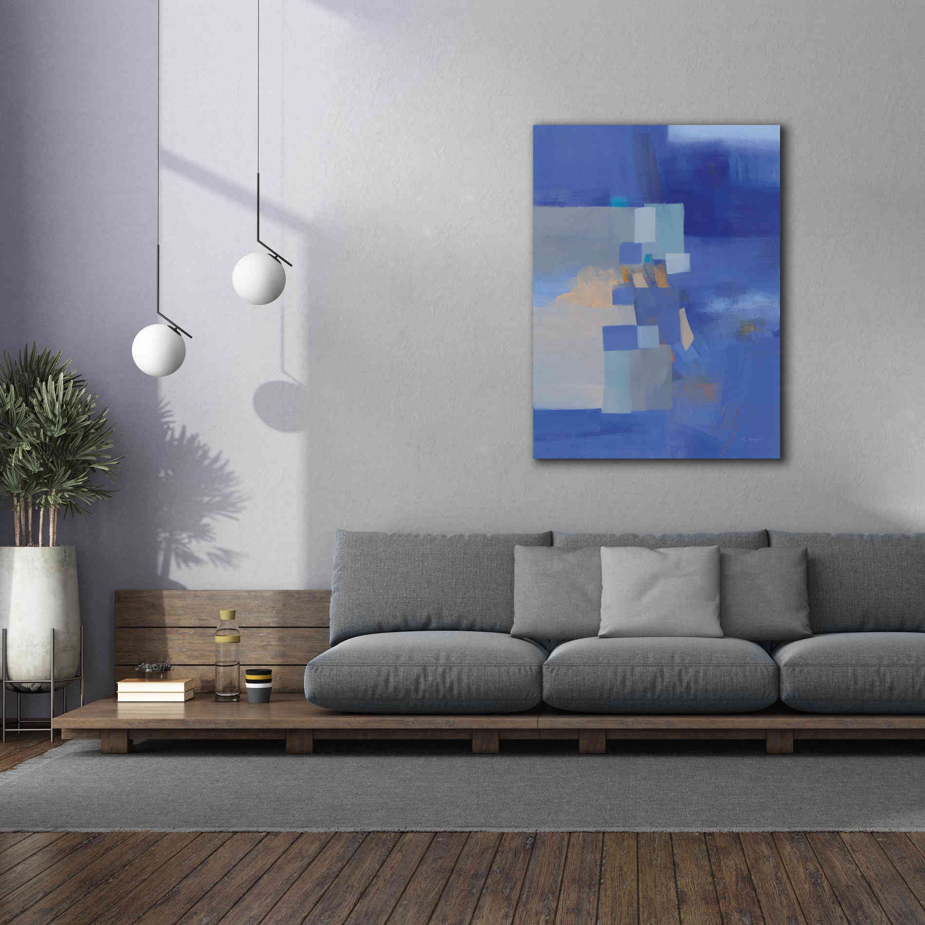 'Blue Dawn' by Jo Maye, Canvas Wall Art,40 x 54
