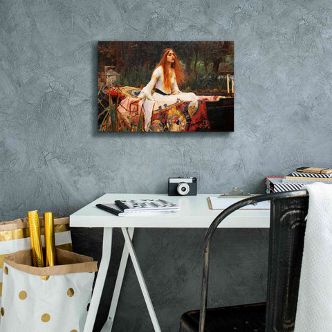 Image of 'The Lady of Shalott' by John William Waterhouse, Canvas Wall Art,18 x 12