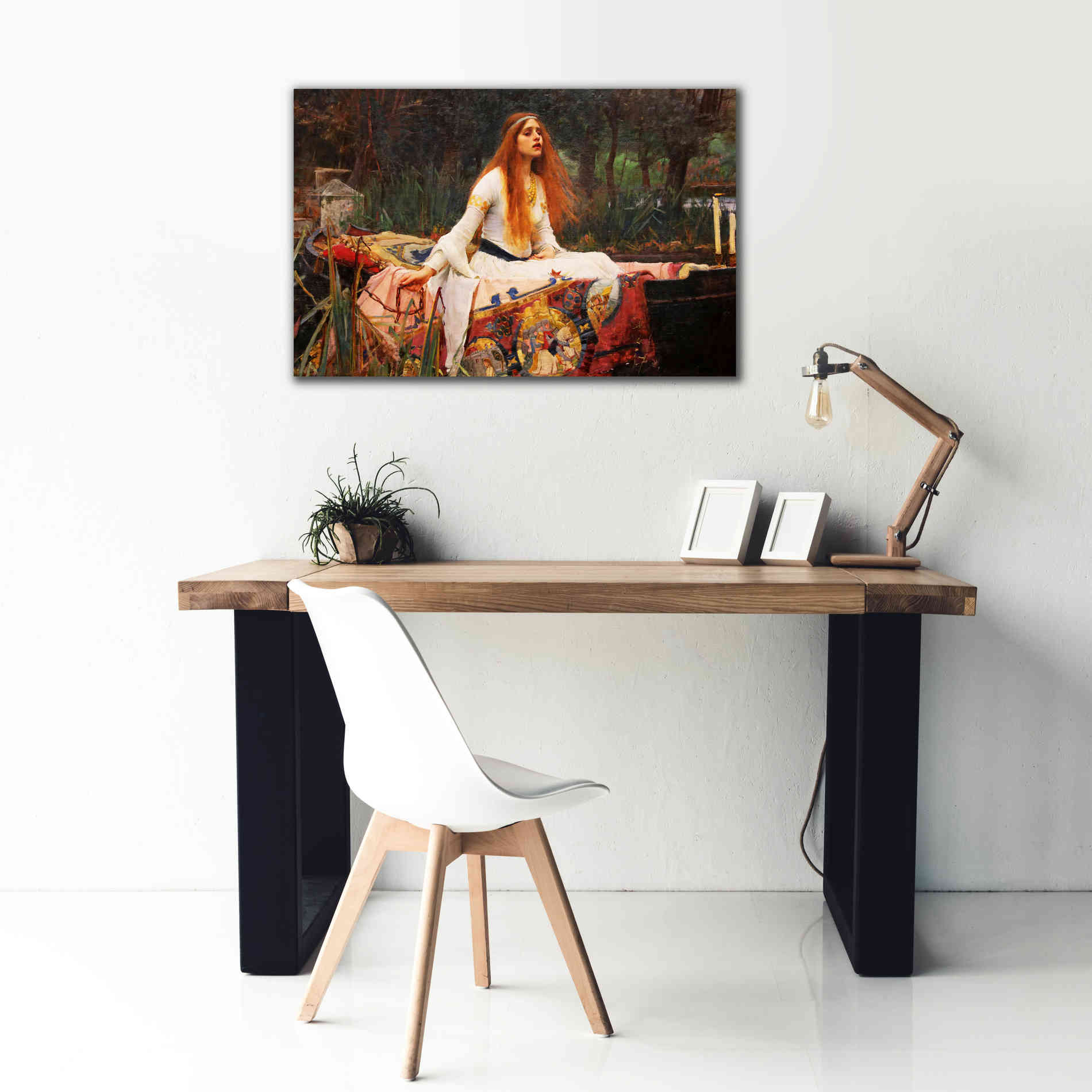 'The Lady of Shalott' by John William Waterhouse, Canvas Wall Art,40 x 26