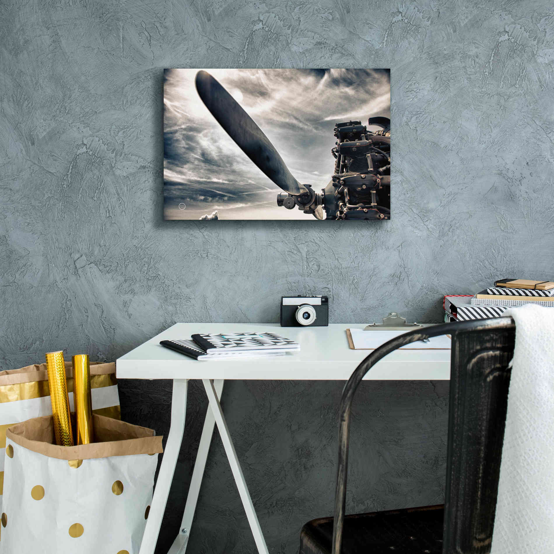 'Aero Maquina' by Nathan Larson, Canvas Wall Art,18 x 12