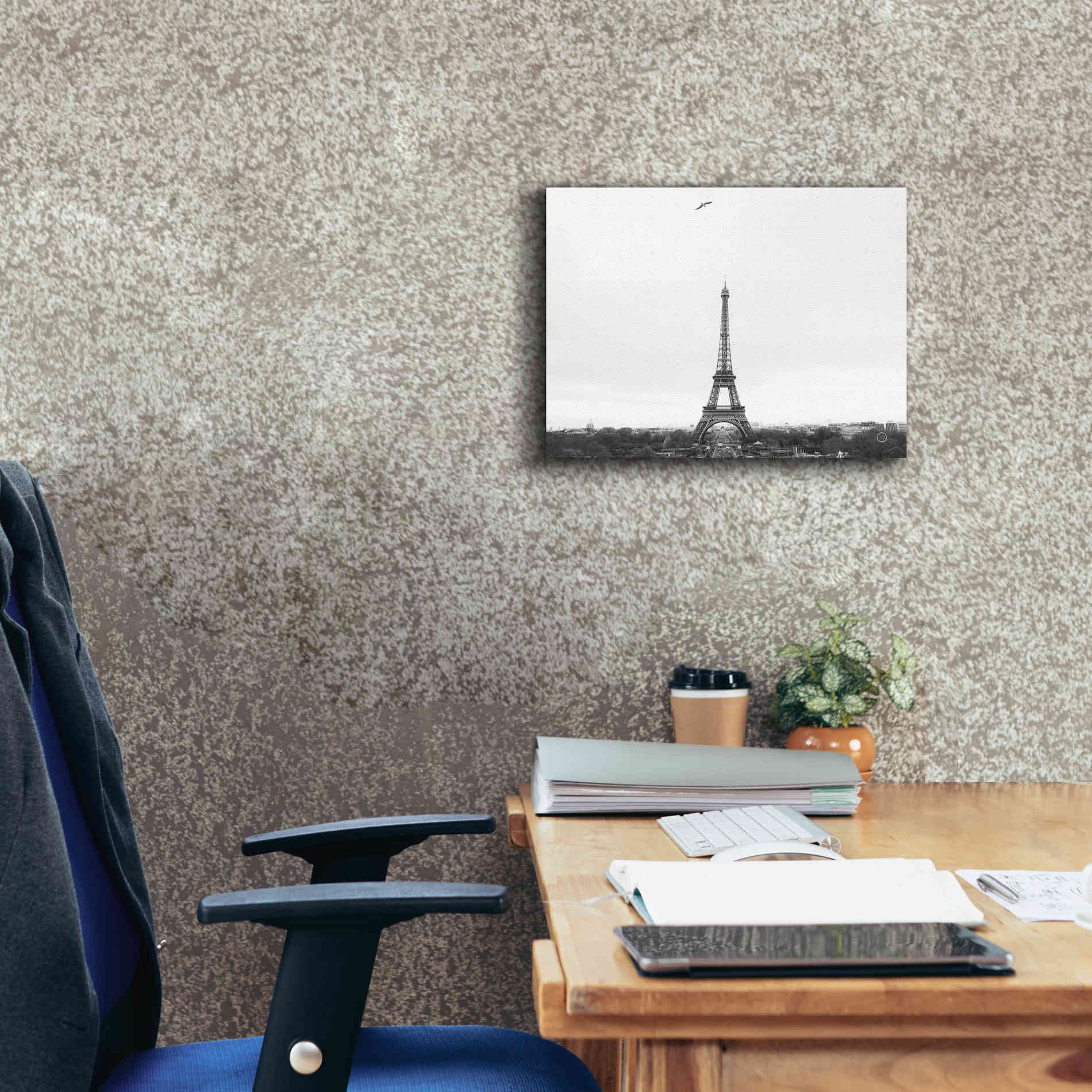 'A Birds View of Paris' by Nathan Larson, Canvas Wall Art,16 x 12