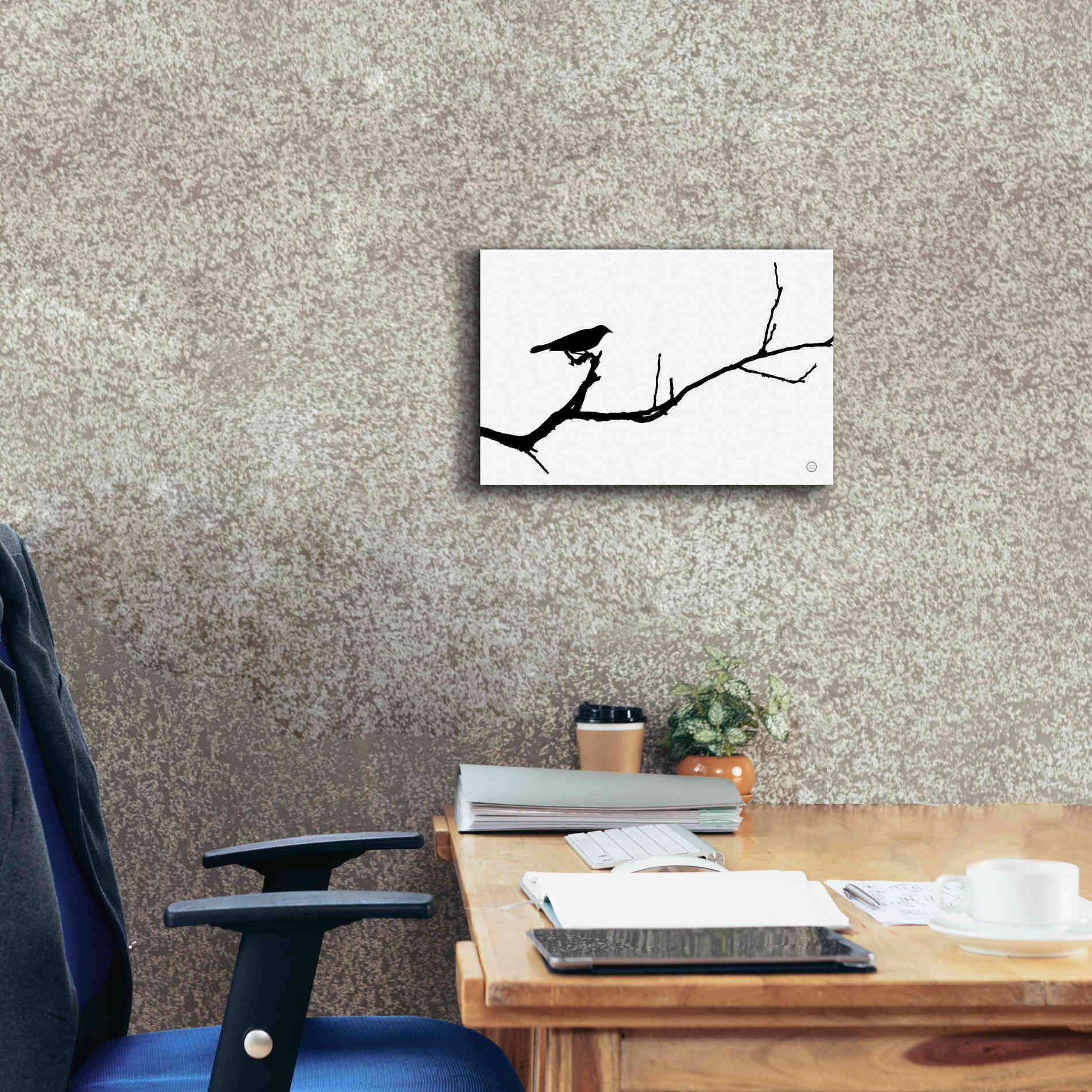'Bird Silhouette' by Nathan Larson, Canvas Wall Art,18 x 12
