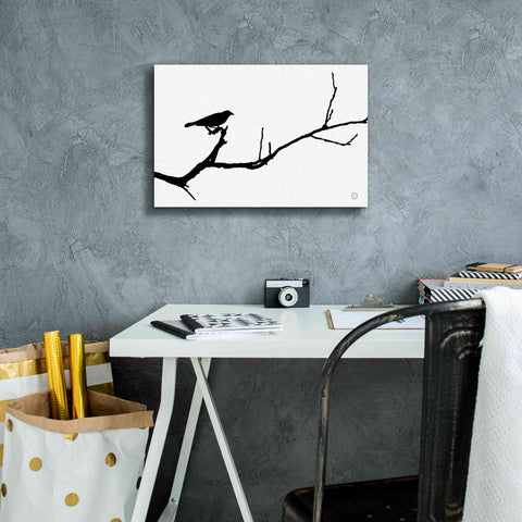 Image of 'Bird Silhouette' by Nathan Larson, Canvas Wall Art,18 x 12