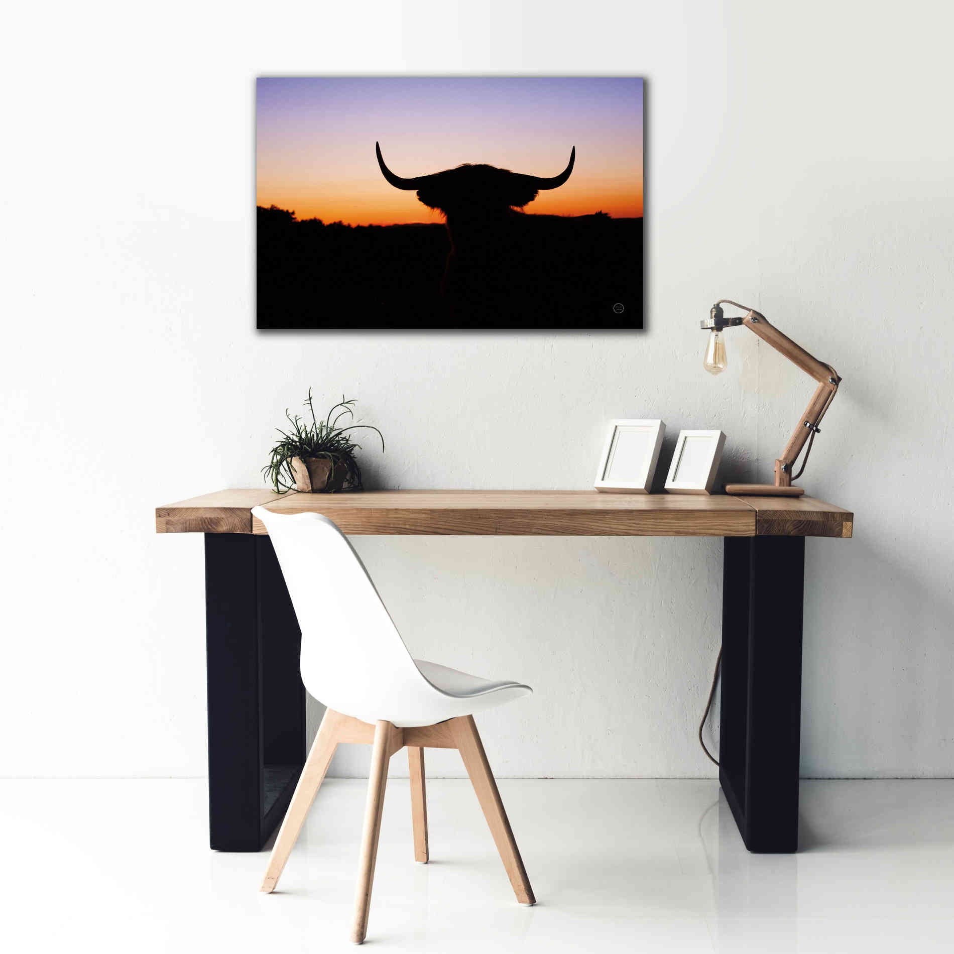 'Bull Set' by Nathan Larson, Canvas Wall Art,40 x 26