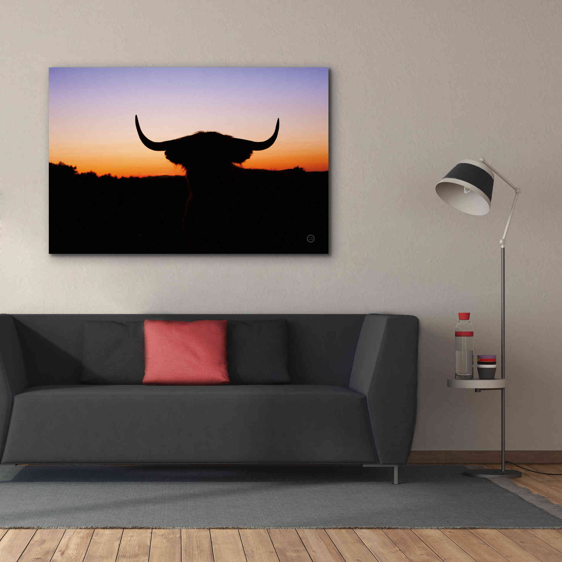'Bull Set' by Nathan Larson, Canvas Wall Art,60 x 40