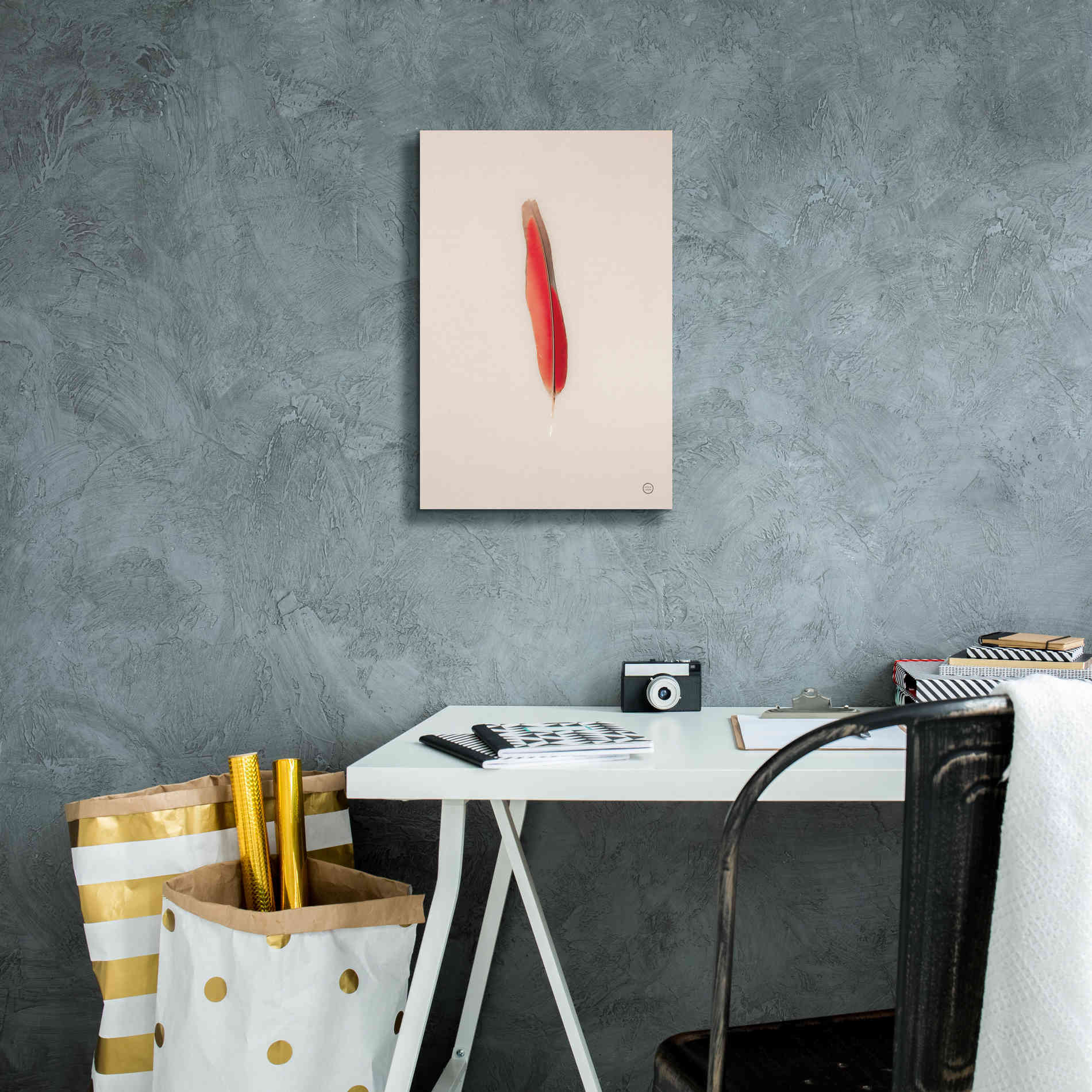 'Floating Feathers II' by Nathan Larson, Canvas Wall Art,12 x 18