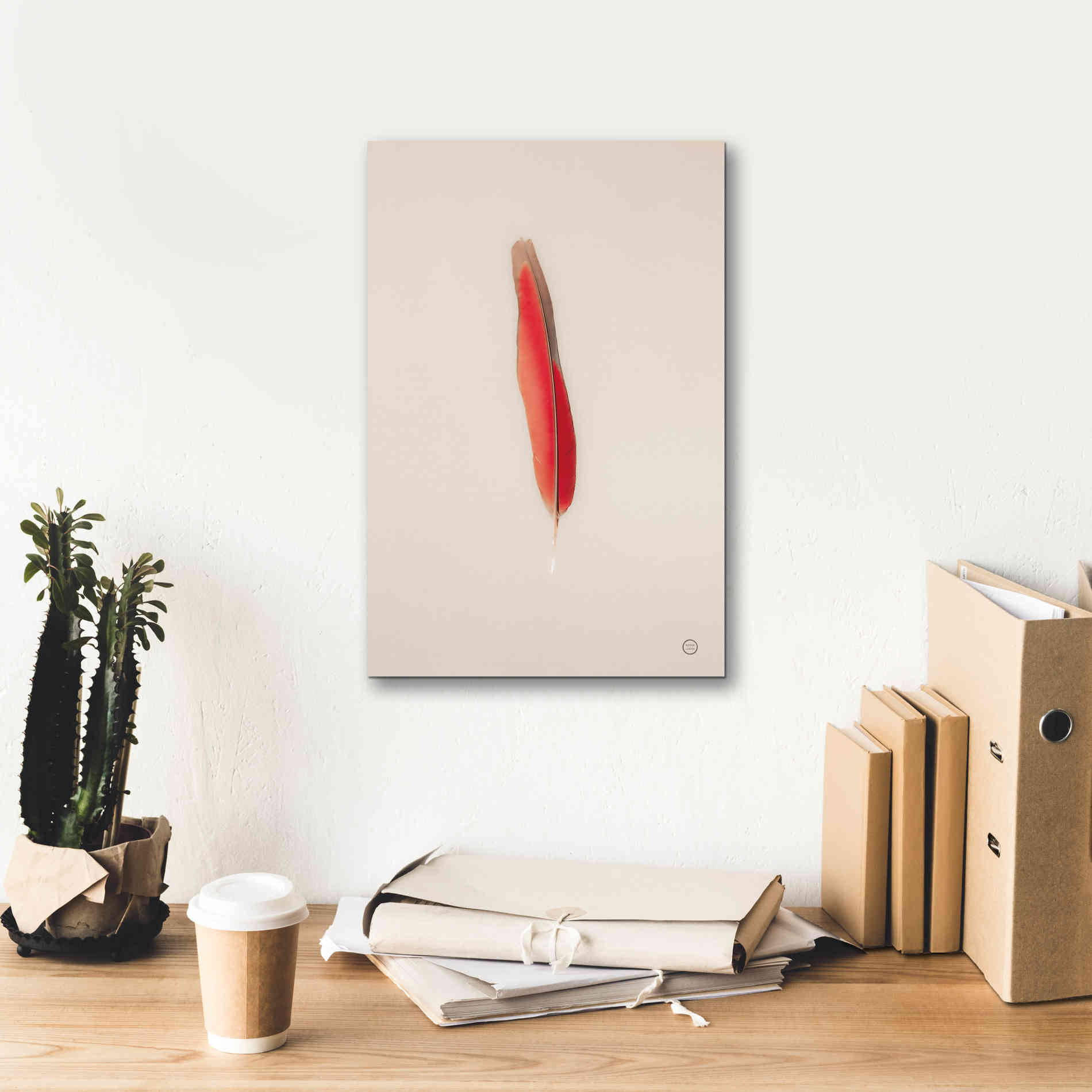 'Floating Feathers II' by Nathan Larson, Canvas Wall Art,12 x 18