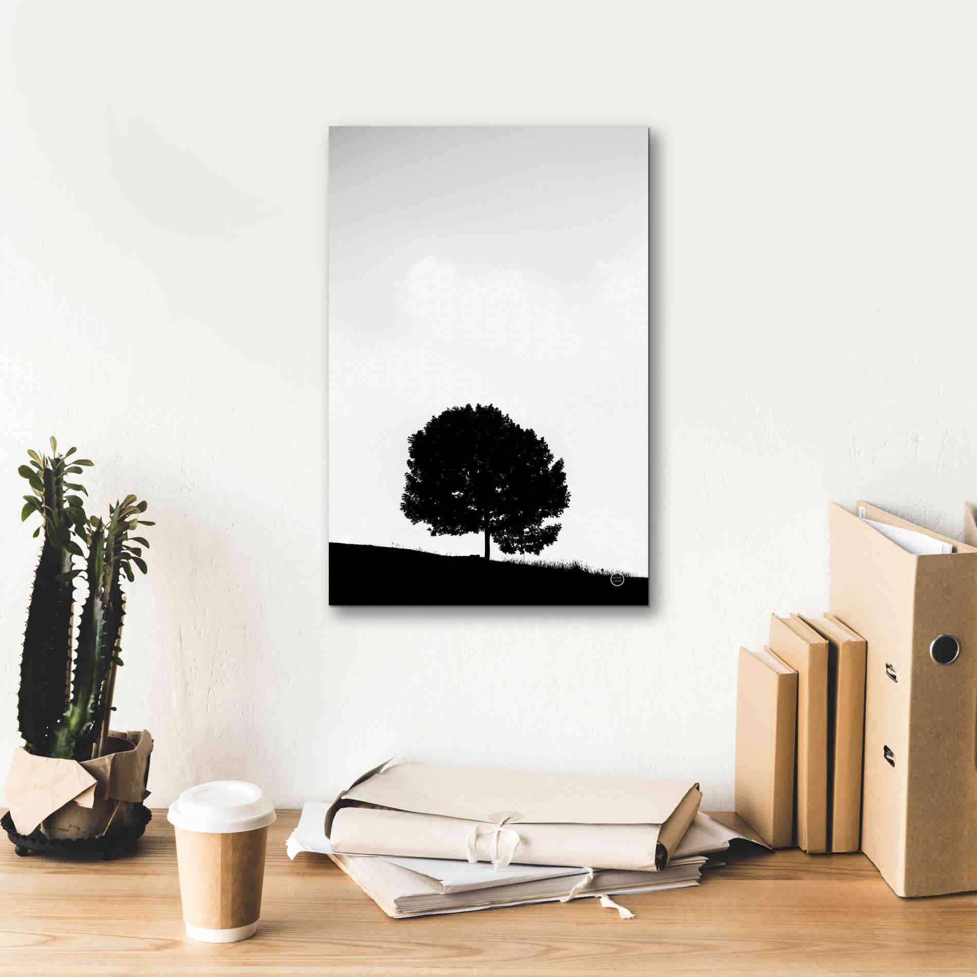 'Lone Tree Hill' by Nathan Larson, Canvas Wall Art,12 x 18