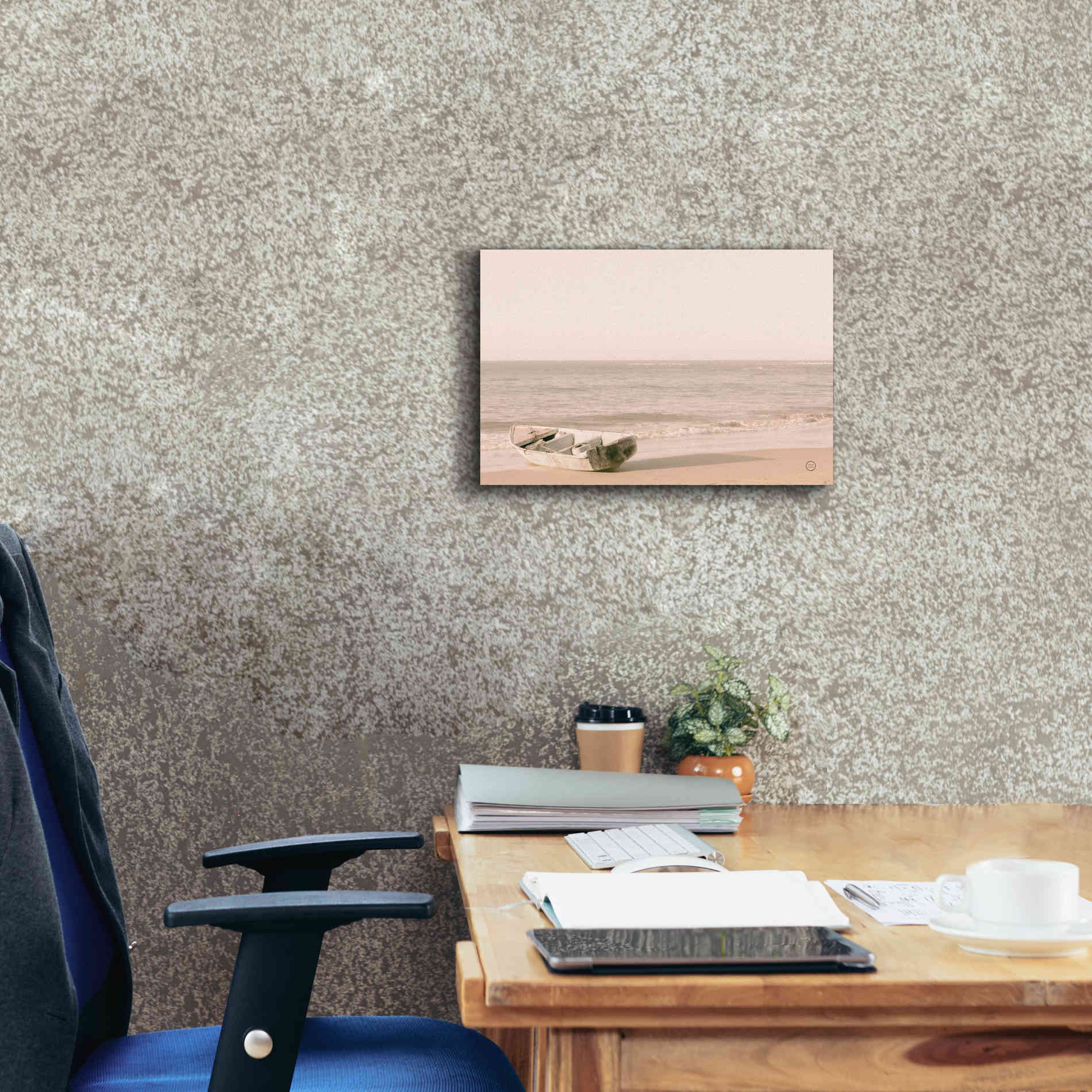 'Fishing Boat at Sunset' by Nathan Larson, Canvas Wall Art,18 x 12