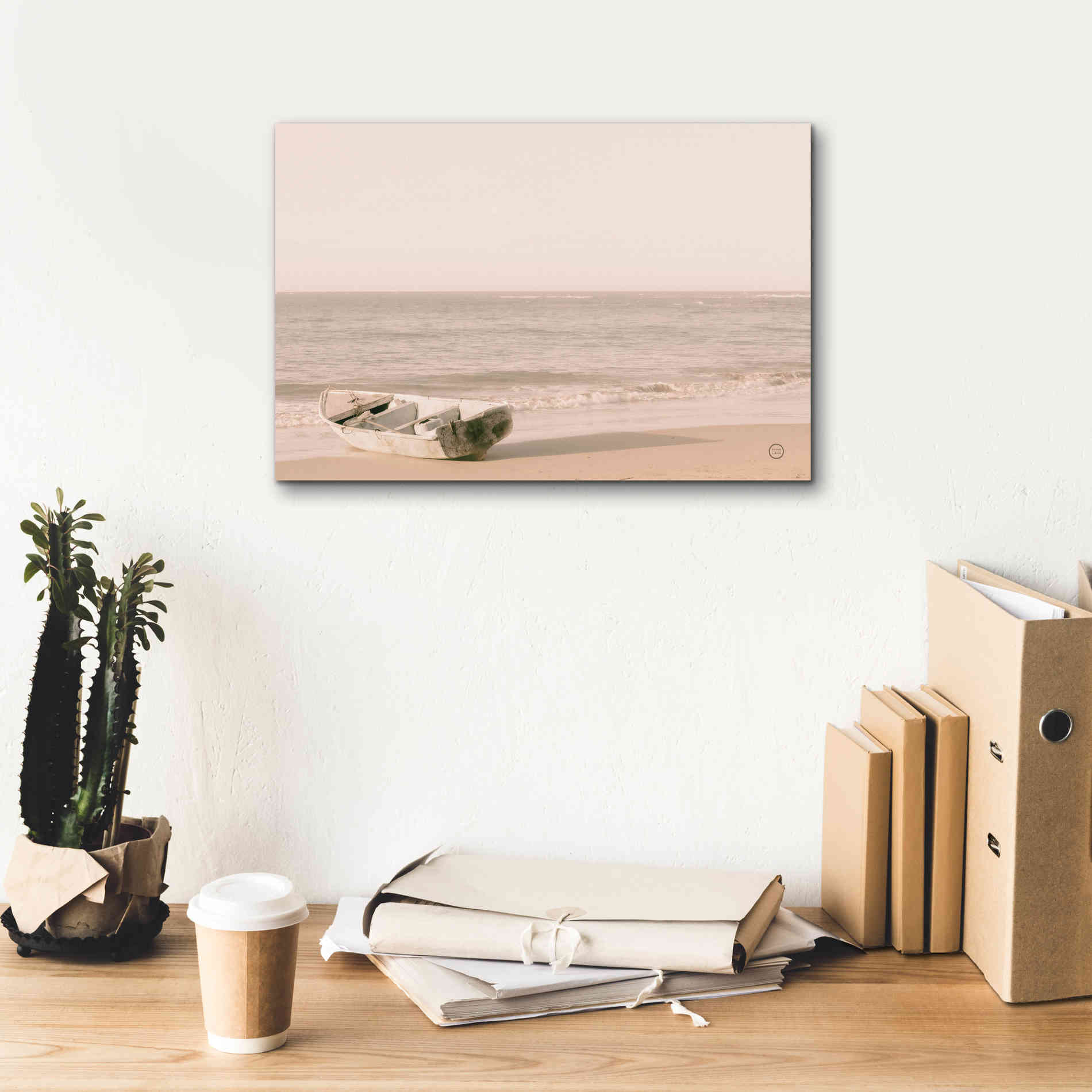 'Fishing Boat at Sunset' by Nathan Larson, Canvas Wall Art,18 x 12