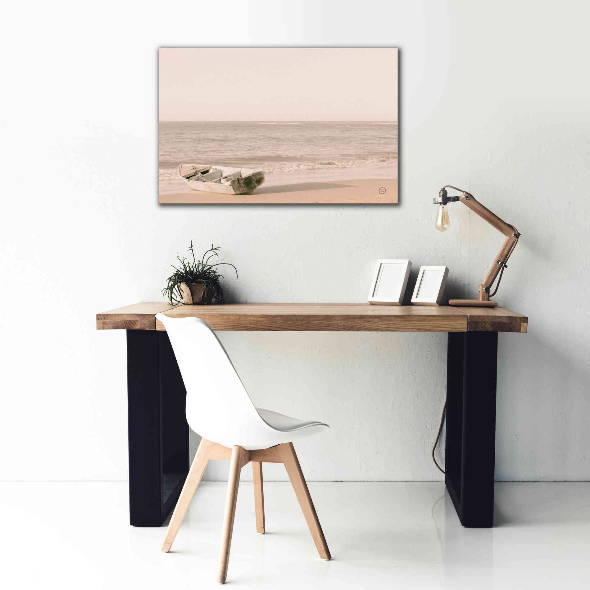 'Fishing Boat at Sunset' by Nathan Larson, Canvas Wall Art,40 x 26