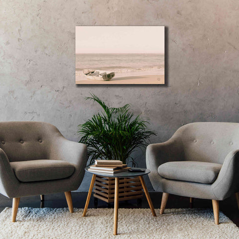 Image of 'Fishing Boat at Sunset' by Nathan Larson, Canvas Wall Art,40 x 26