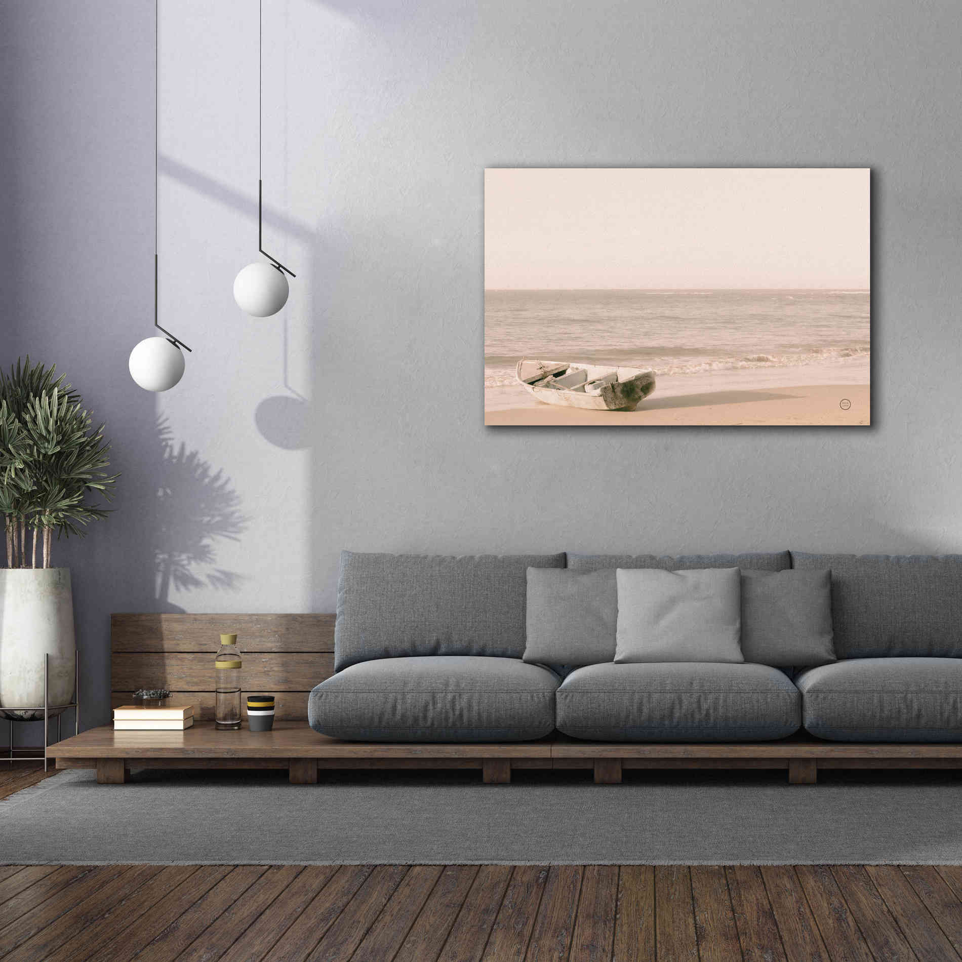 'Fishing Boat at Sunset' by Nathan Larson, Canvas Wall Art,60 x 40