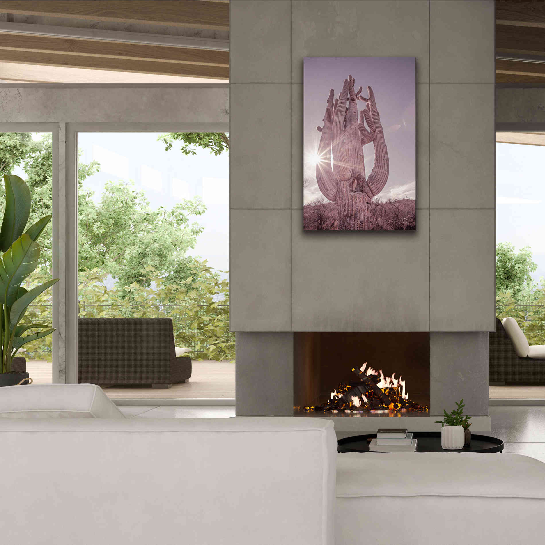 'Dusty Desert Saguaro' by Nathan Larson, Canvas Wall Art,26 x 40