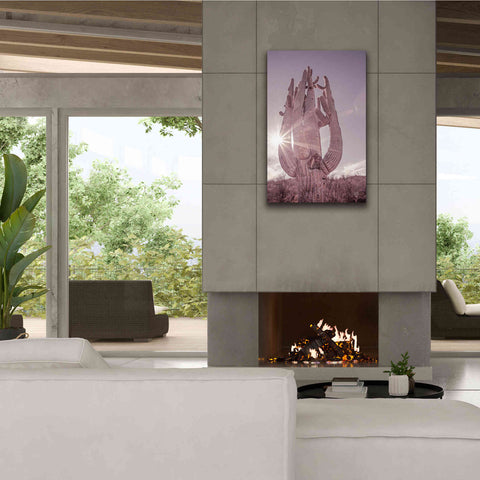 Image of 'Dusty Desert Saguaro' by Nathan Larson, Canvas Wall Art,26 x 40