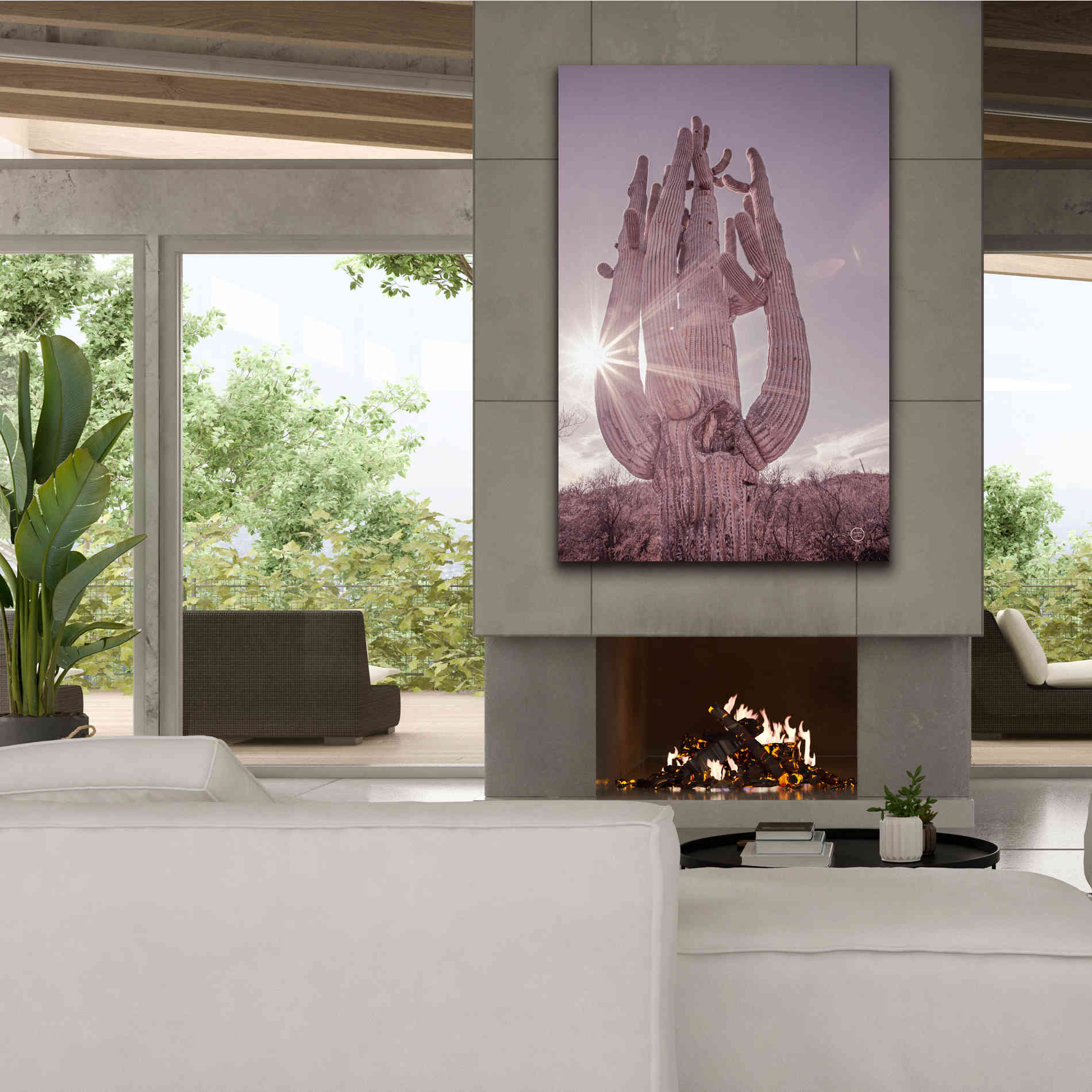 'Dusty Desert Saguaro' by Nathan Larson, Canvas Wall Art,40 x 60