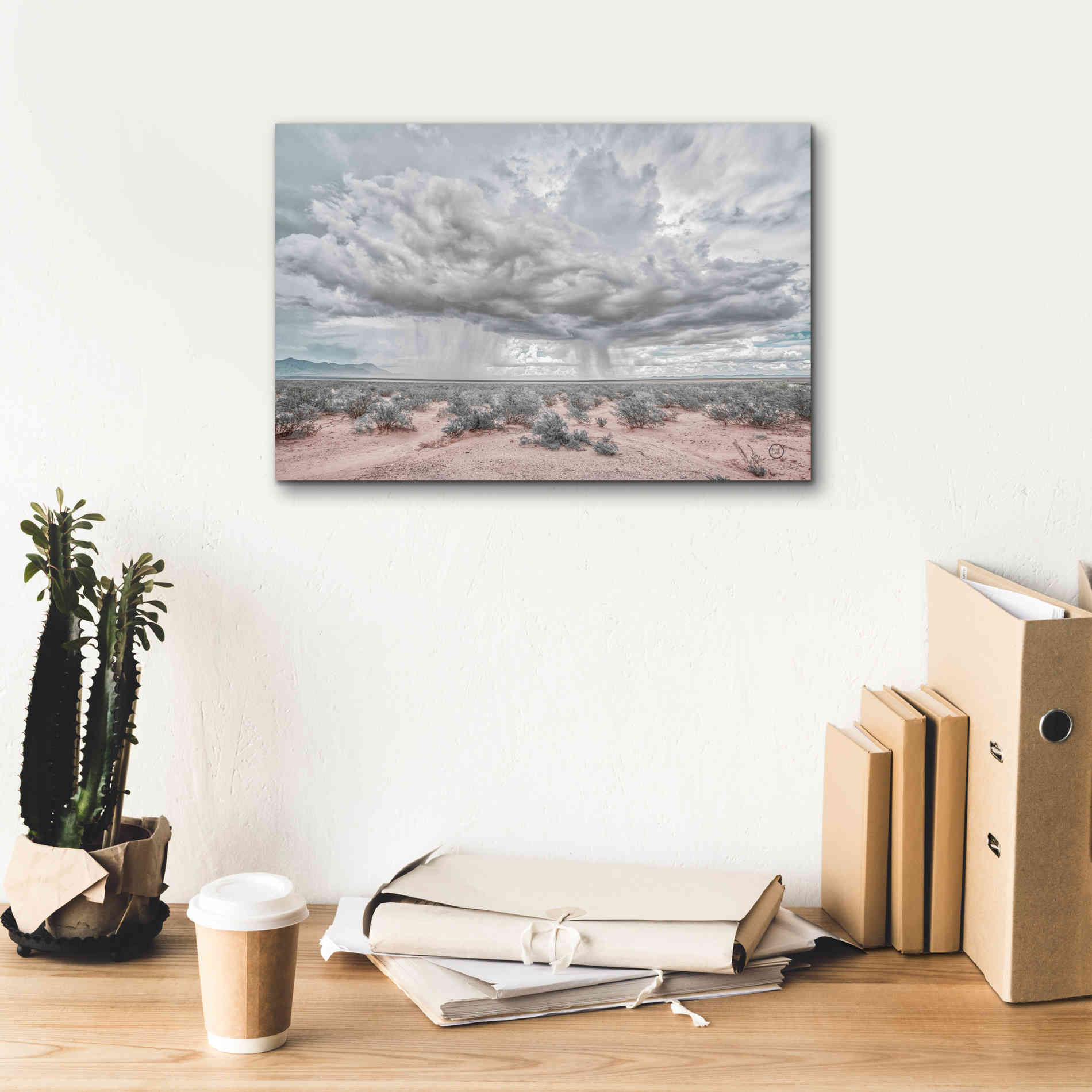 'New Mexico Rain' by Nathan Larson, Canvas Wall Art,18 x 12