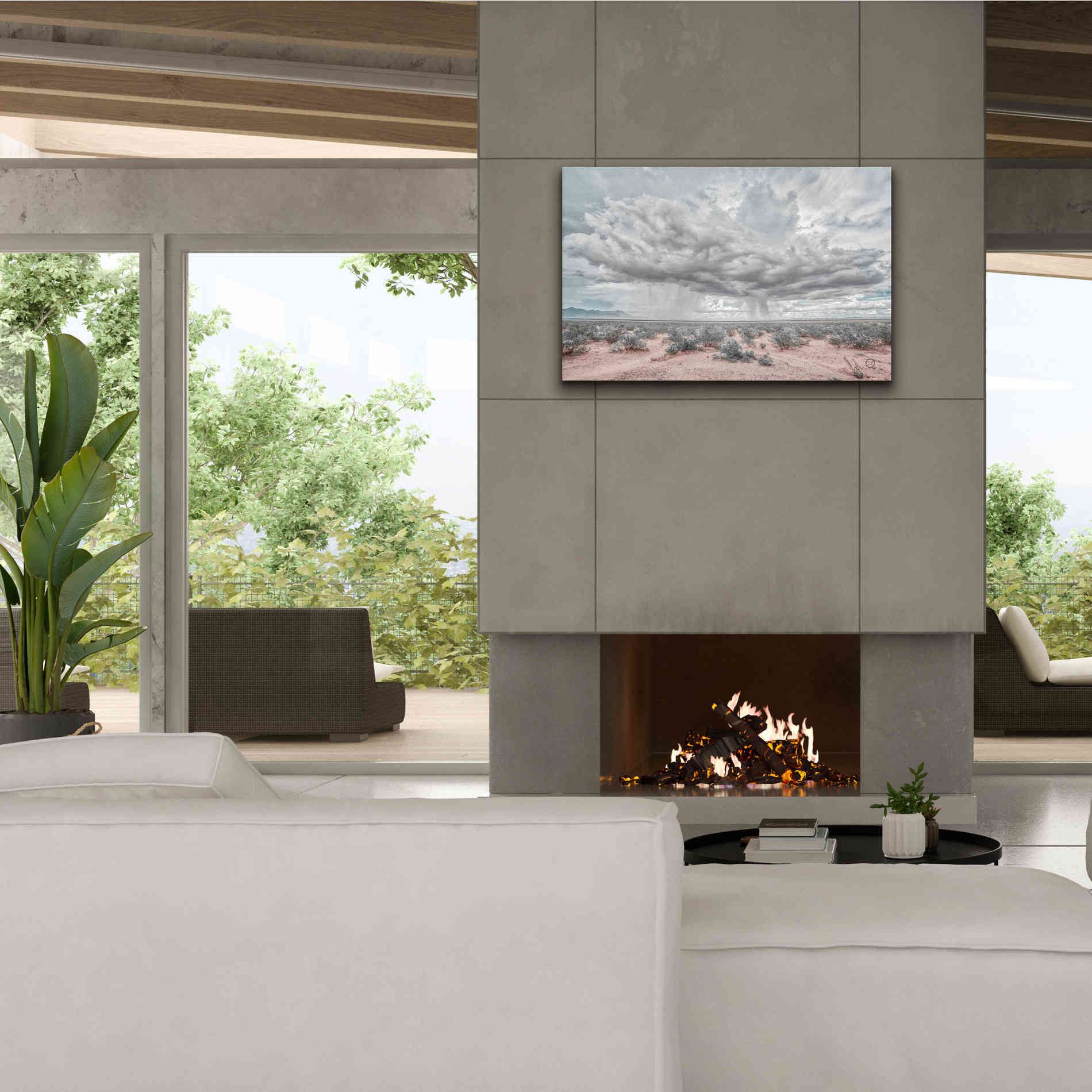 'New Mexico Rain' by Nathan Larson, Canvas Wall Art,40 x 26