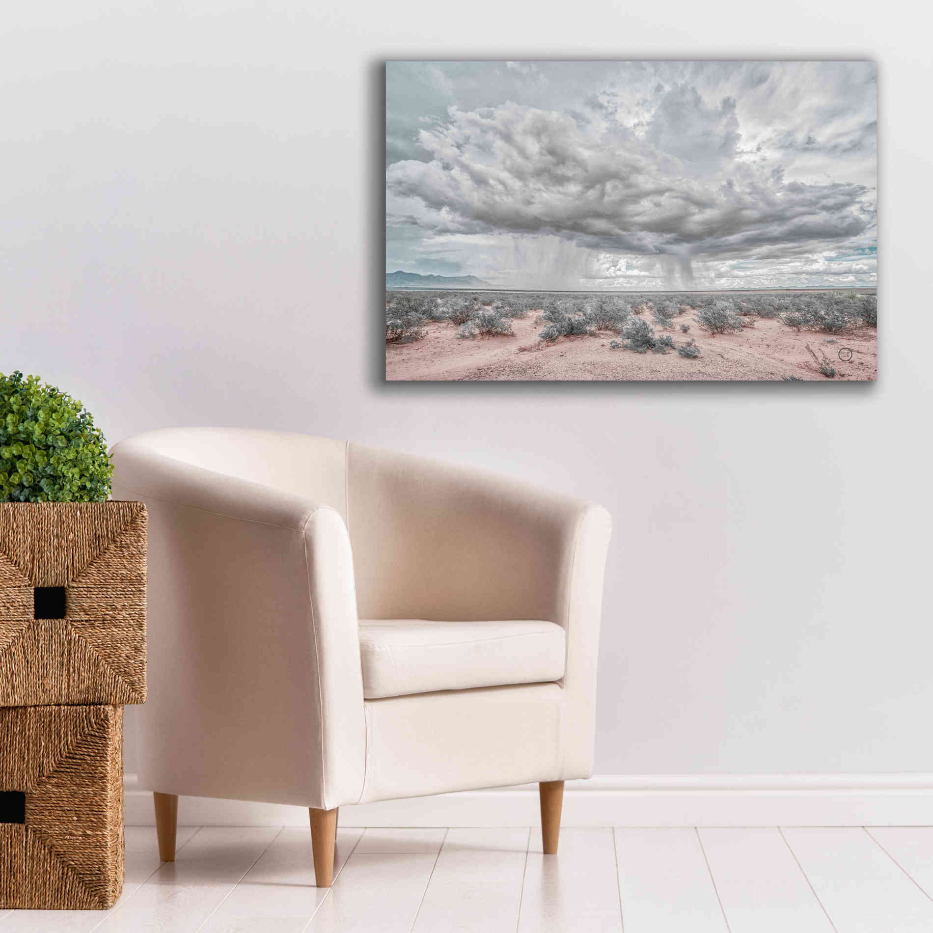'New Mexico Rain' by Nathan Larson, Canvas Wall Art,40 x 26