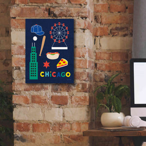'City Fun Chicago' by Ann Kelle Designs, Canvas Wall Art,12 x 16