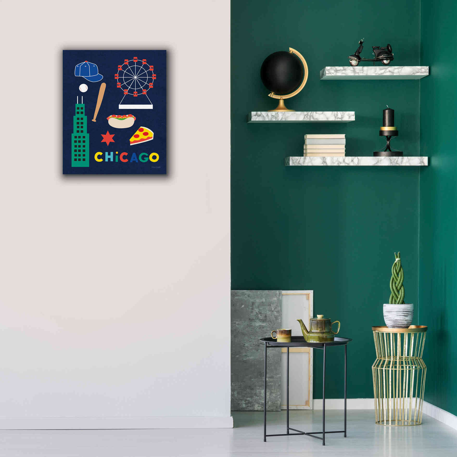 'City Fun Chicago' by Ann Kelle Designs, Canvas Wall Art,20 x 24