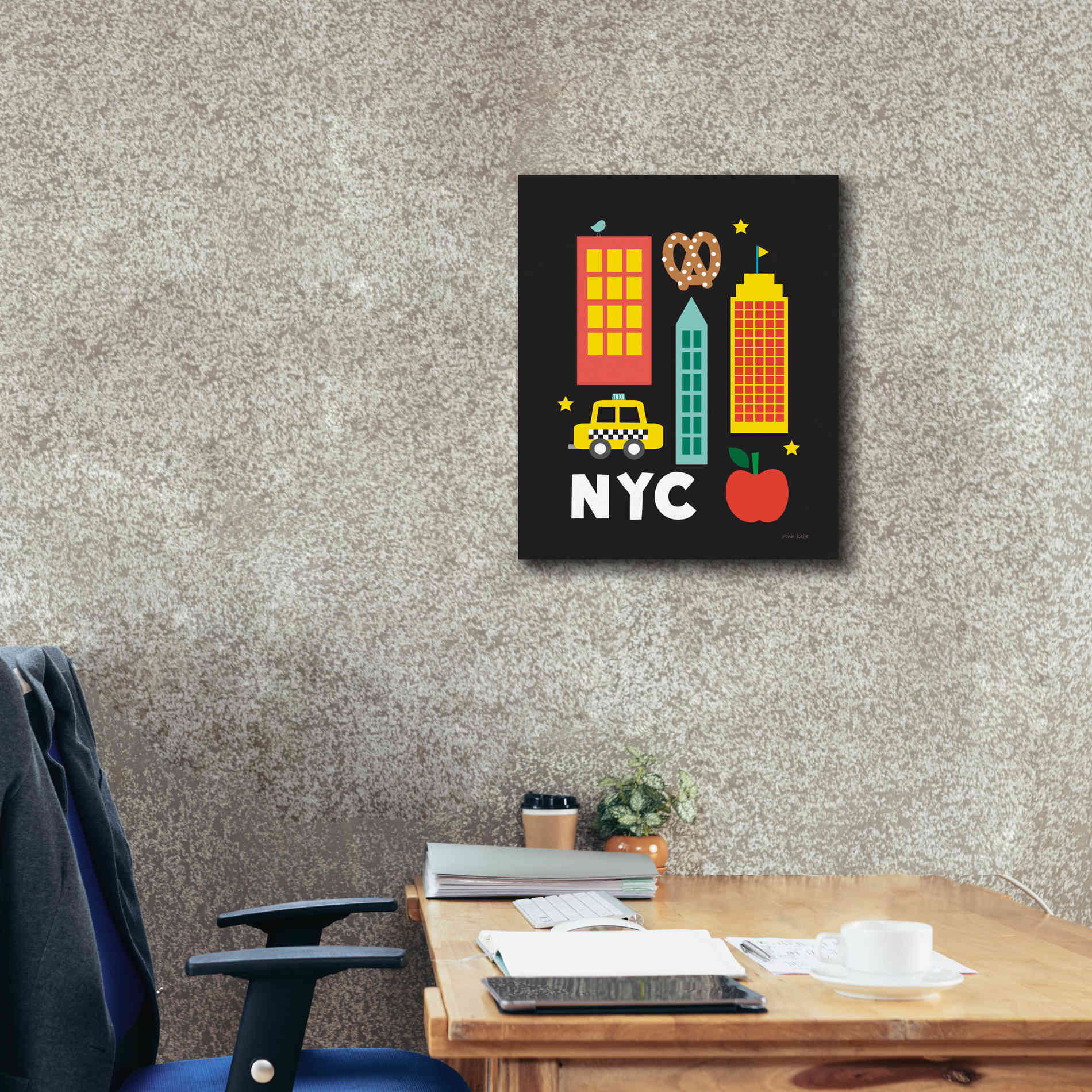 'City Fun NYC' by Ann Kelle Designs, Canvas Wall Art,20 x 24