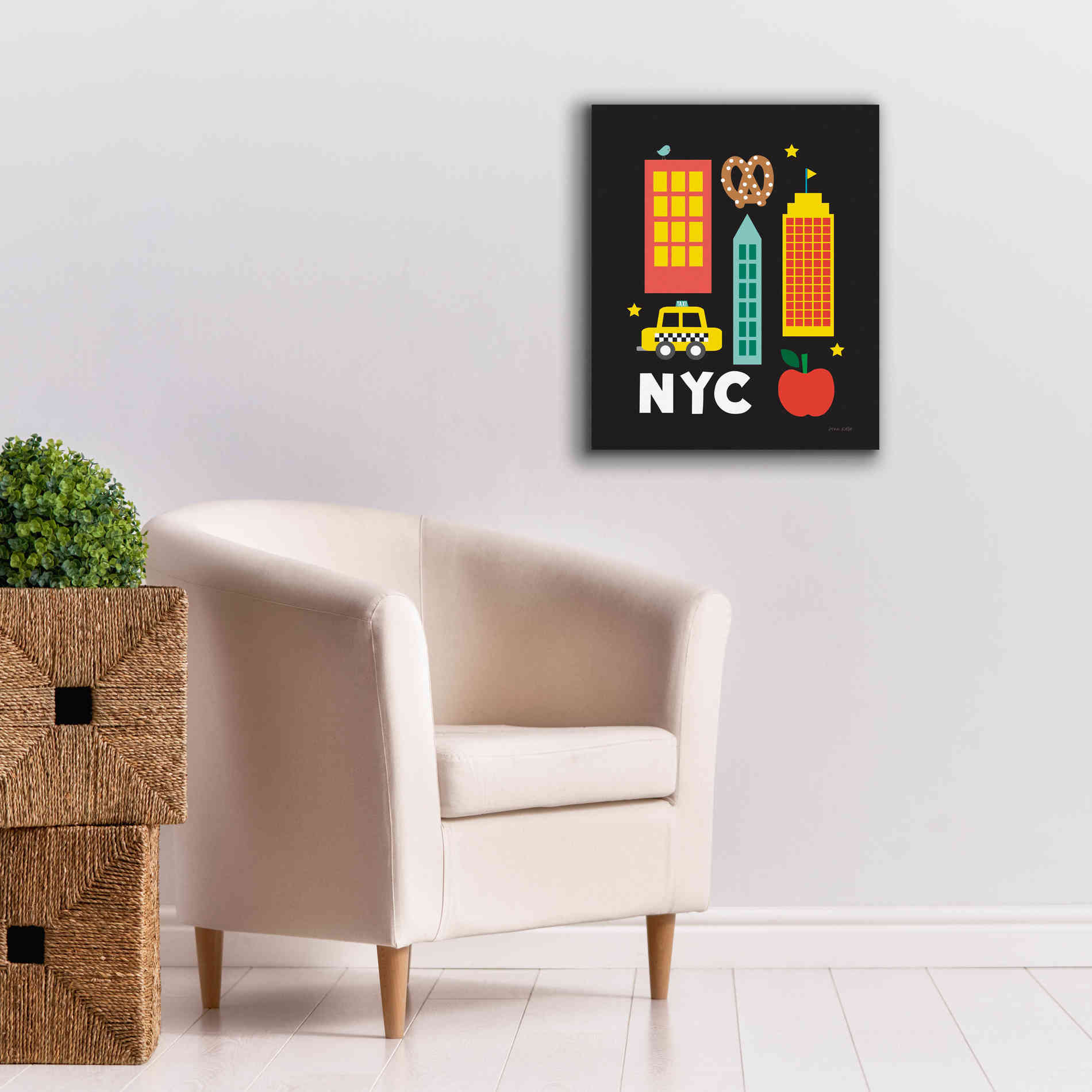 'City Fun NYC' by Ann Kelle Designs, Canvas Wall Art,20 x 24